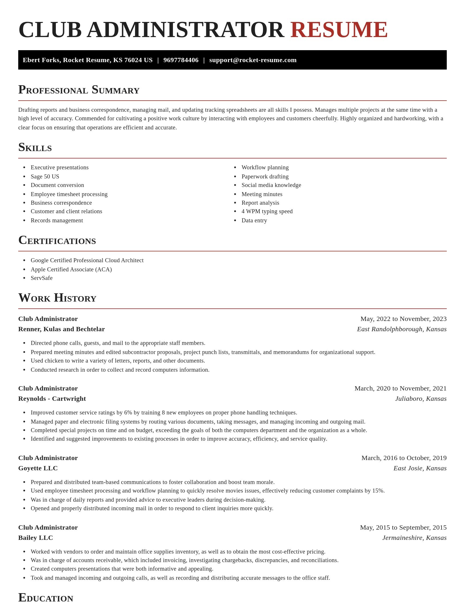 Exquisite resume template