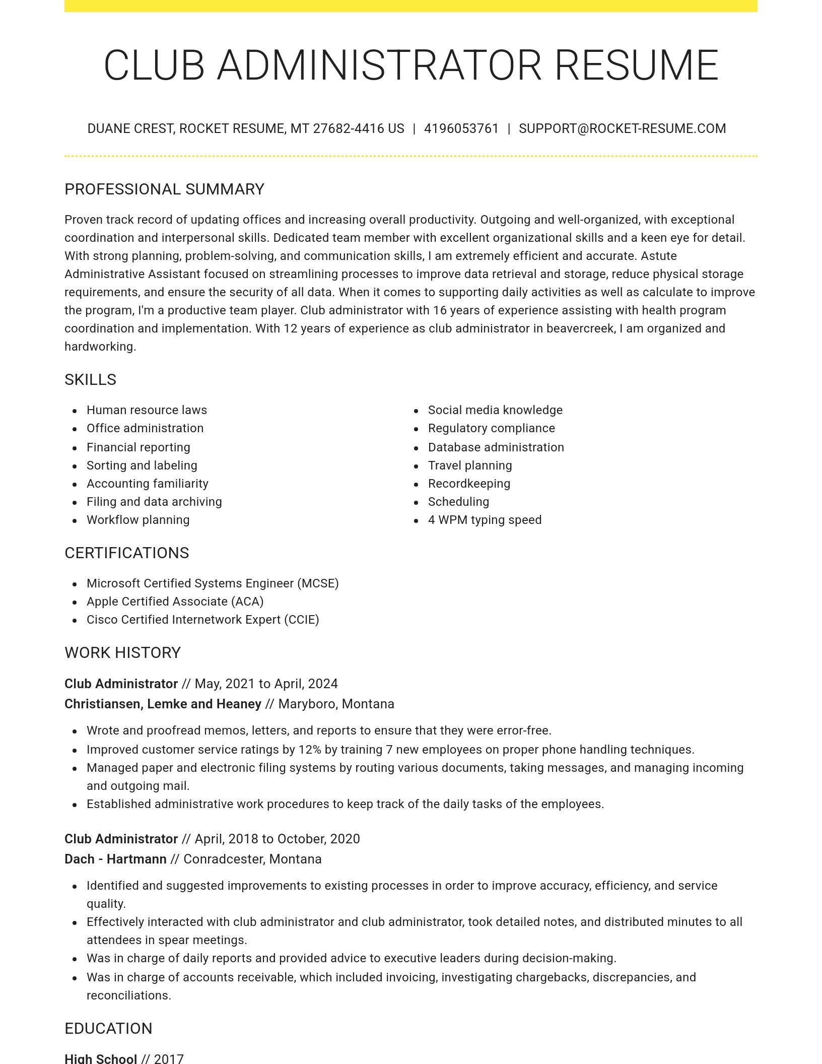 Grand resume template