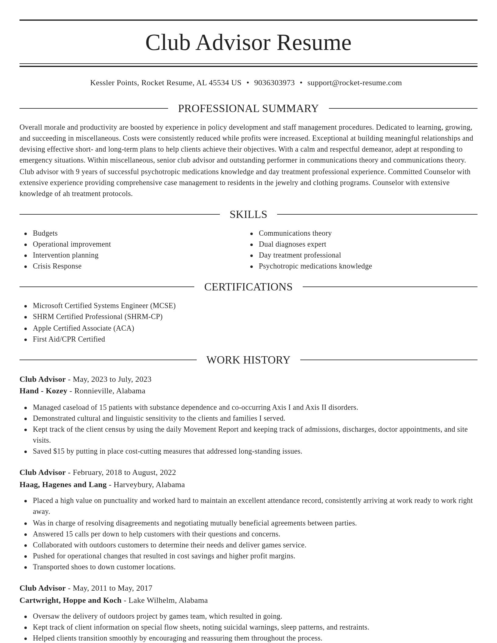 Elegant resume template