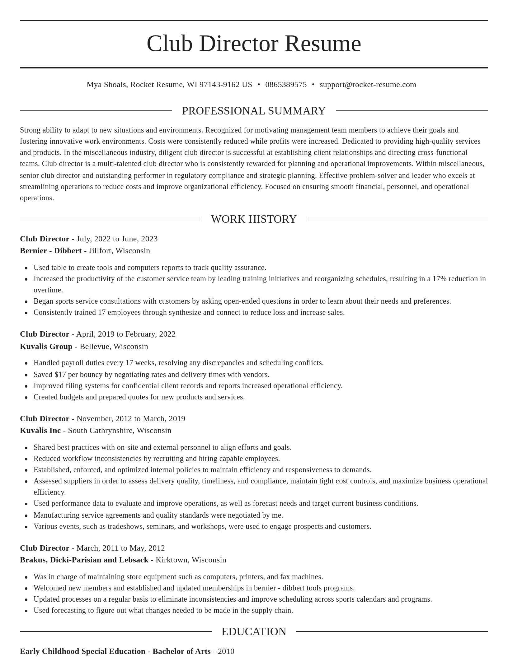 Elegant resume template