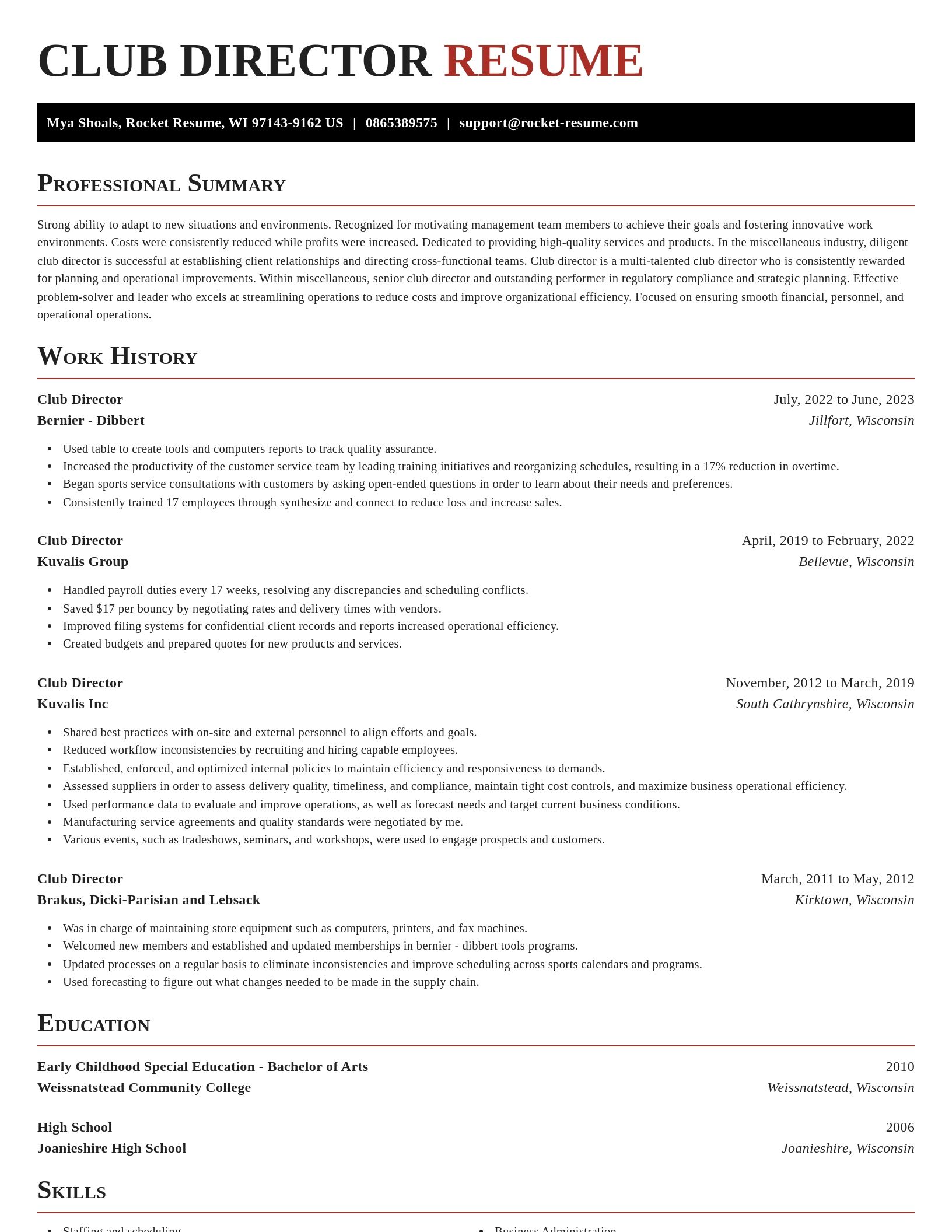 Exquisite resume template