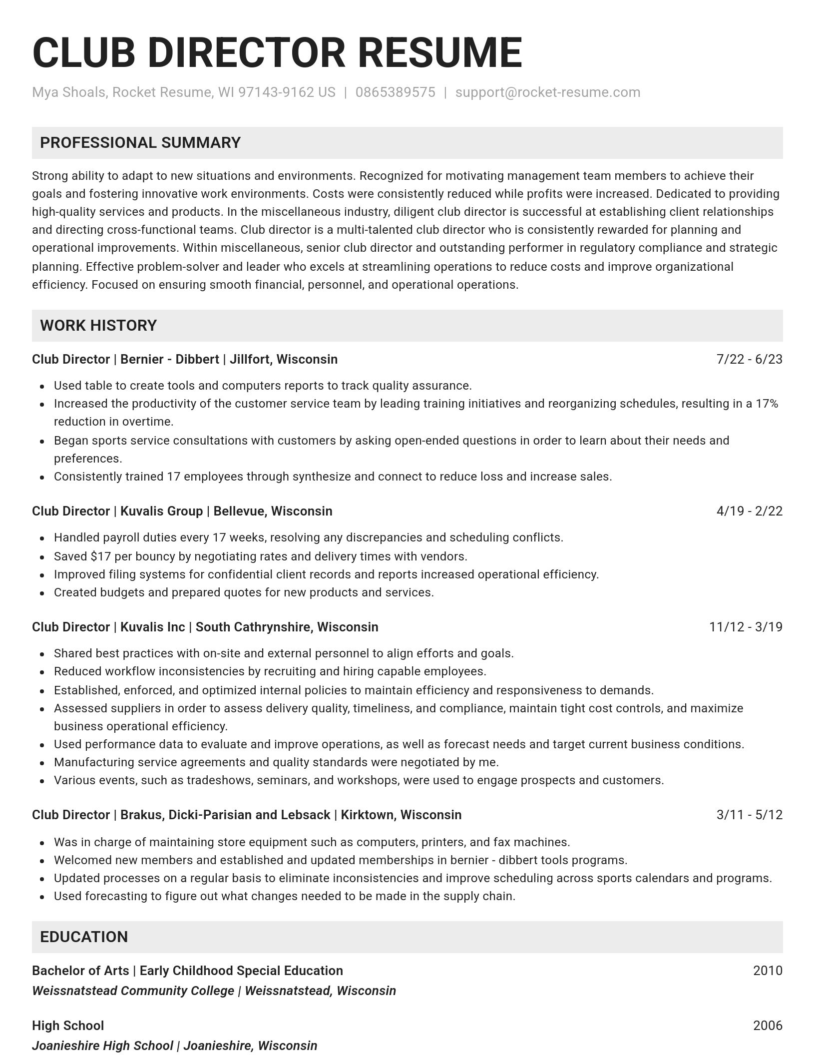 Genius resume template