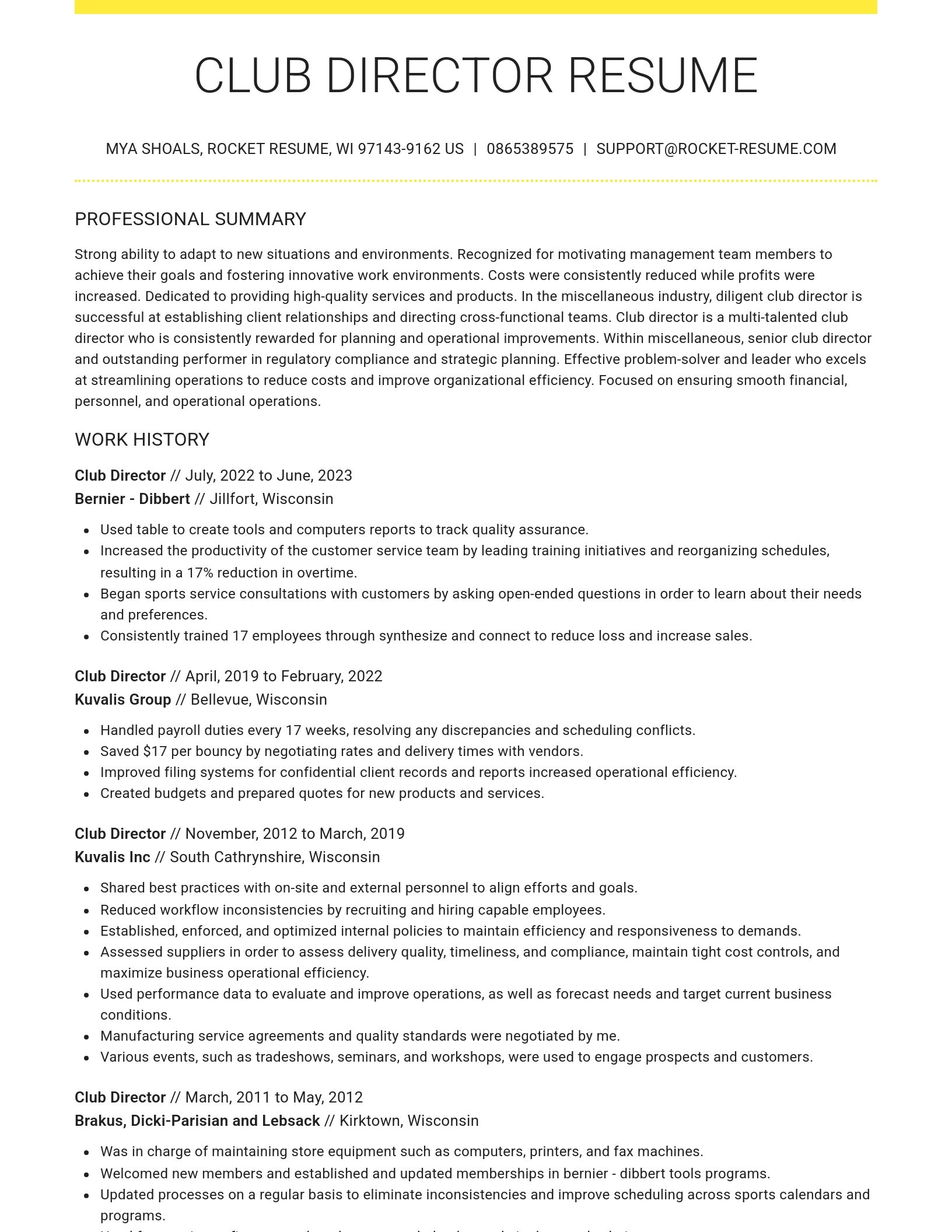Grand resume template