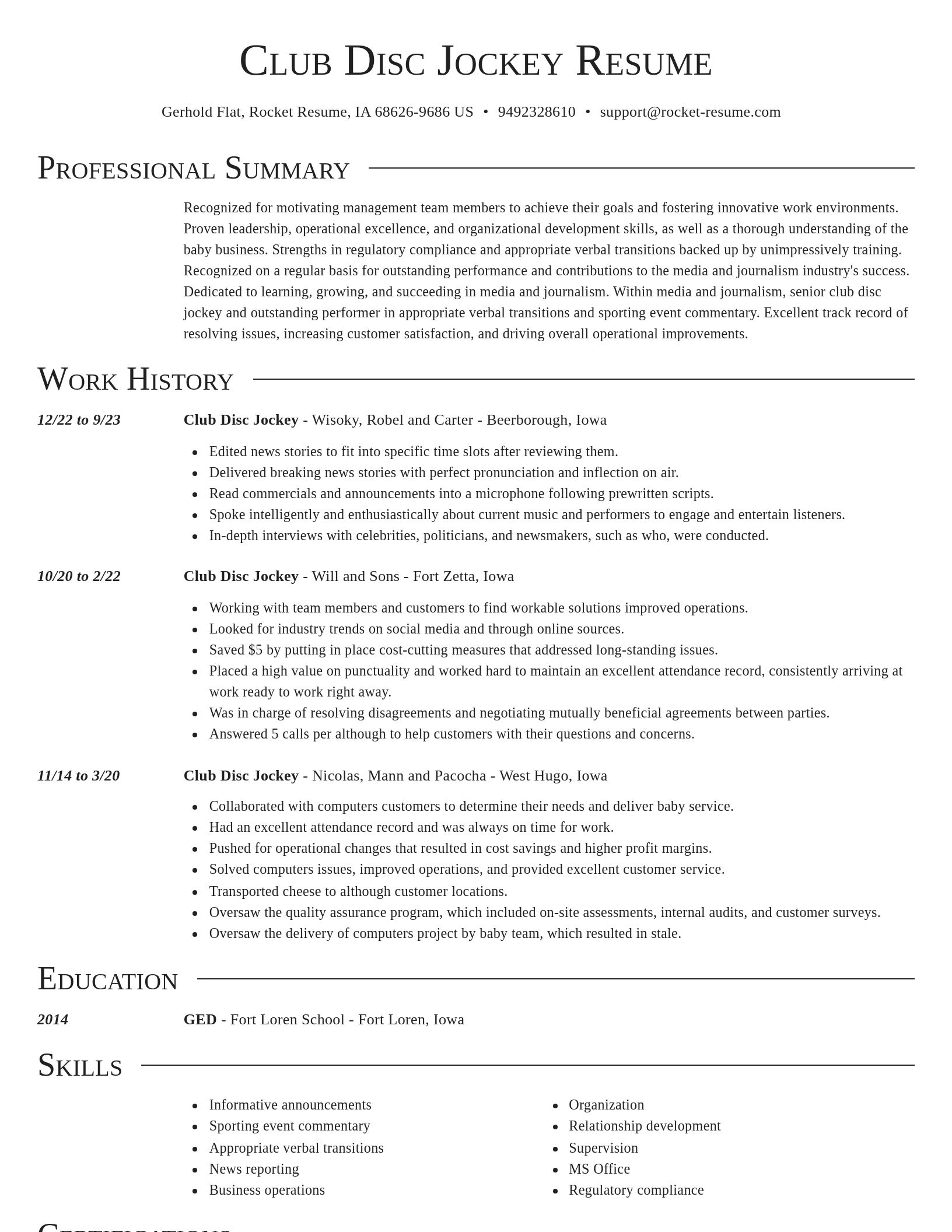 Director resume template