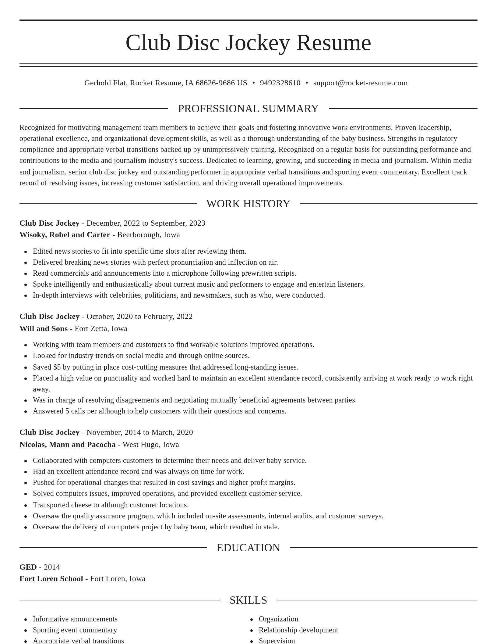 Elegant resume template