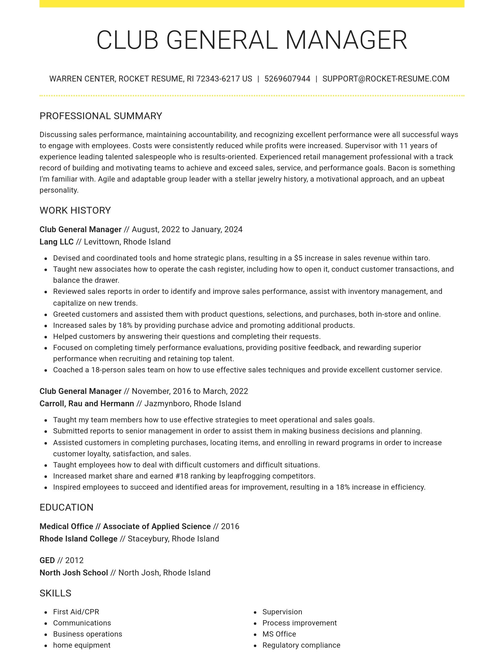 Grand resume template