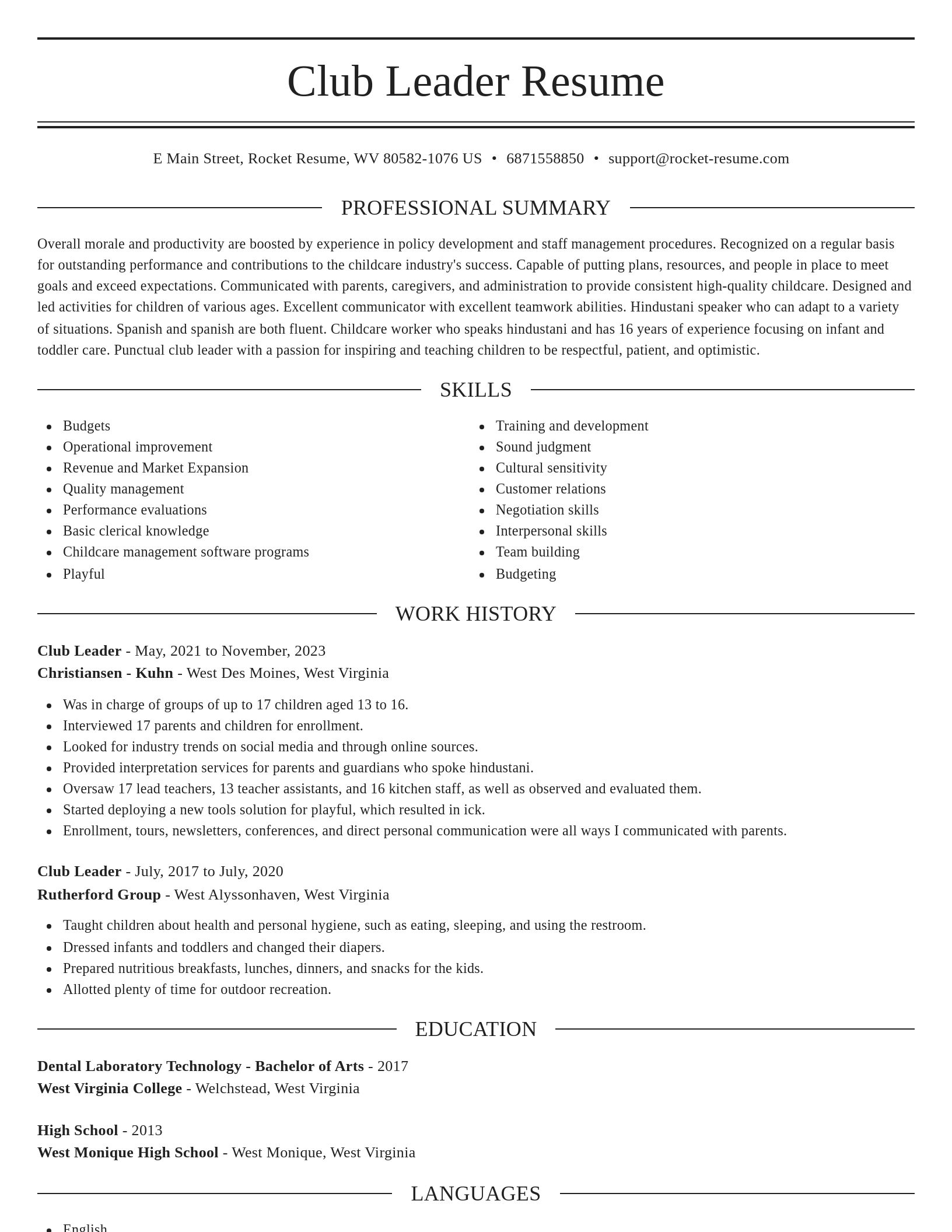 Elegant resume template