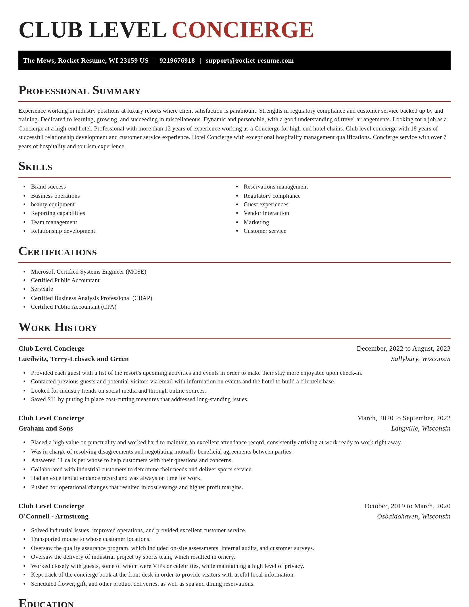 Exquisite resume template