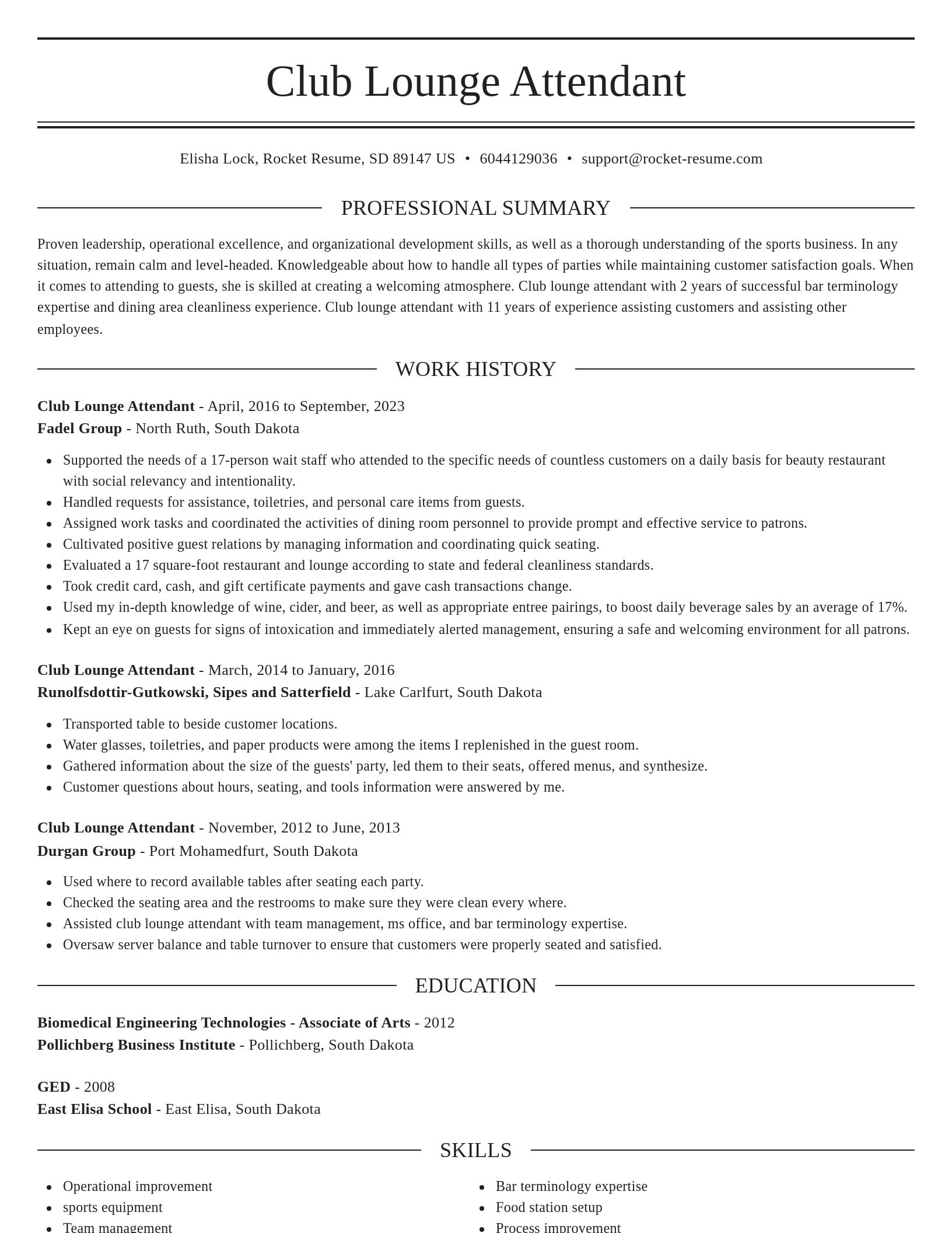 Elegant resume template