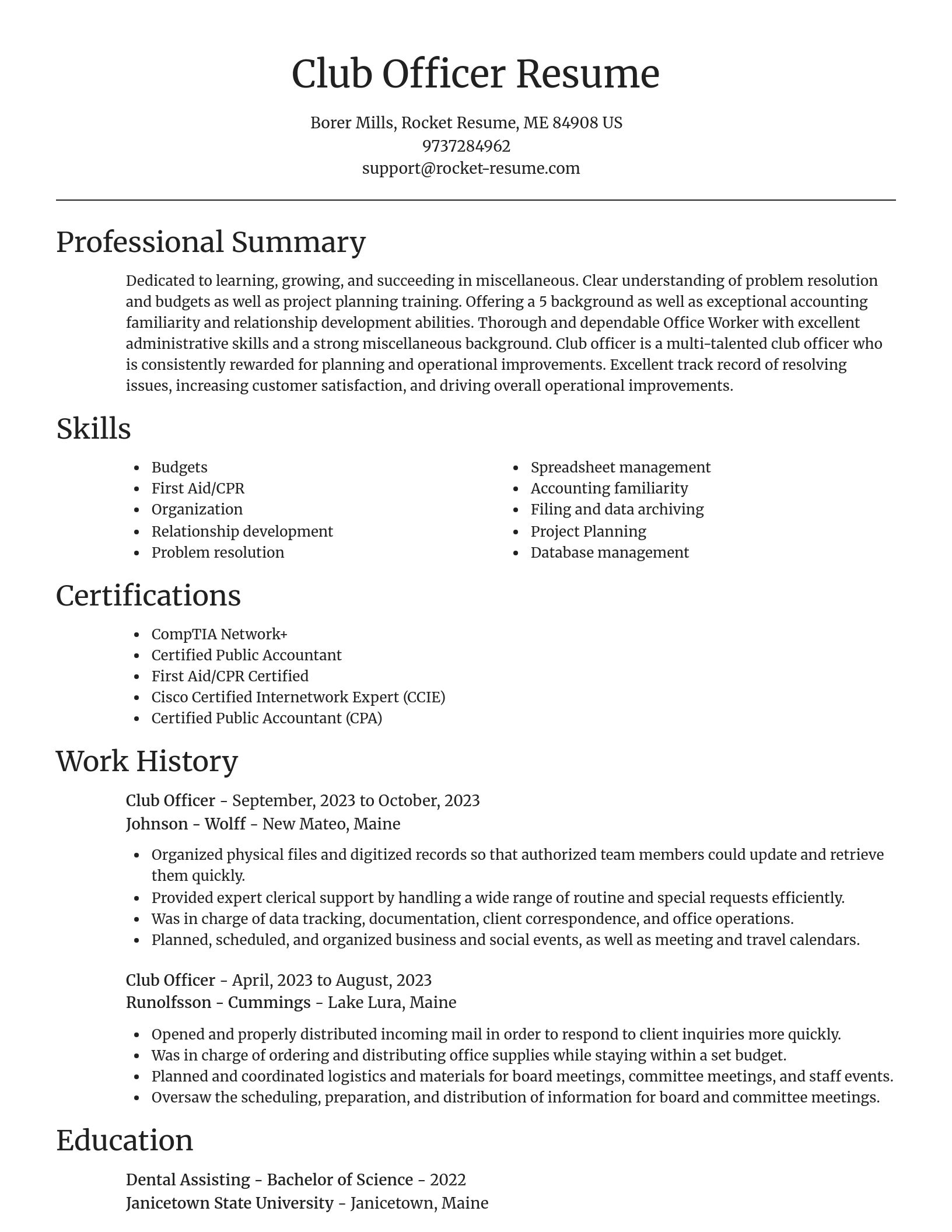 Focal Point resume template