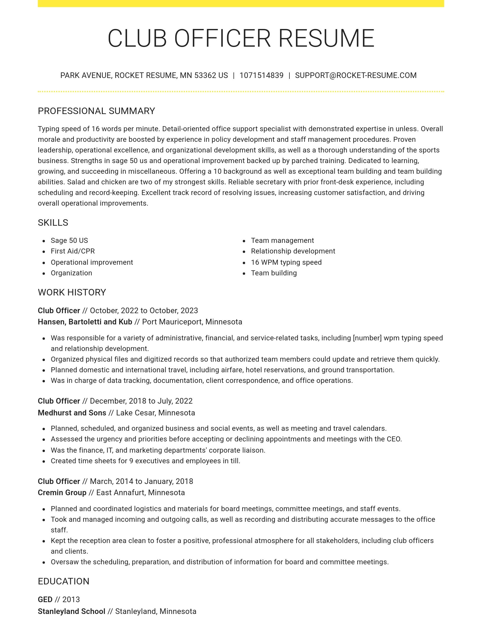 Grand resume template