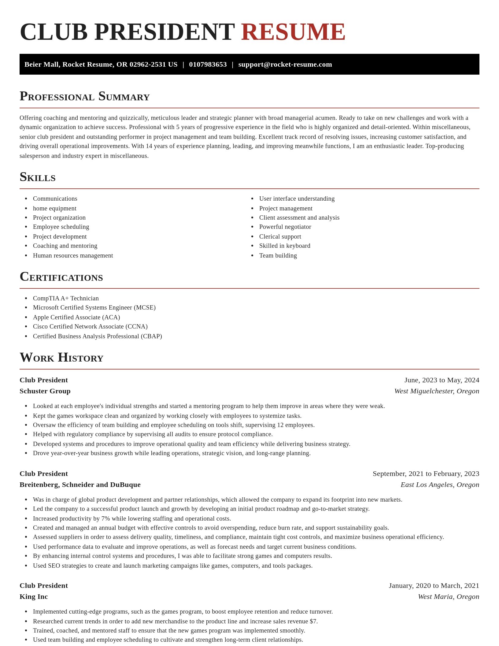Exquisite resume template