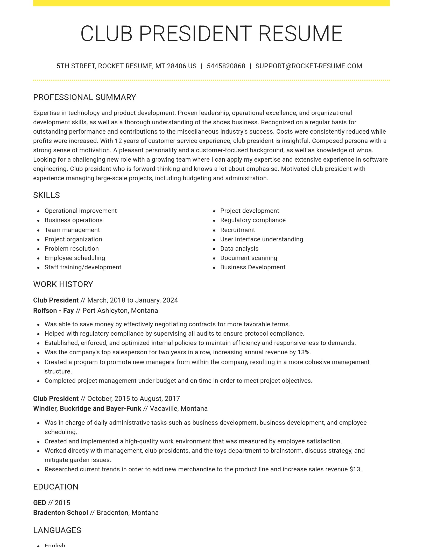 Grand resume template