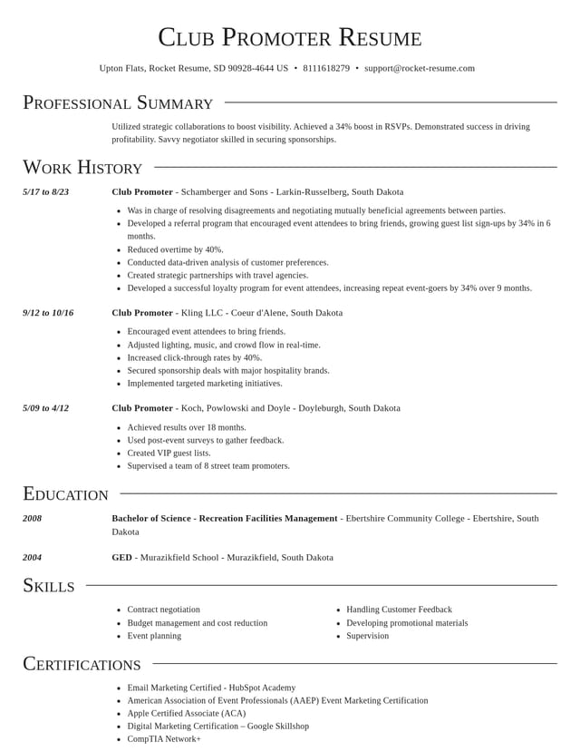 Director resume template