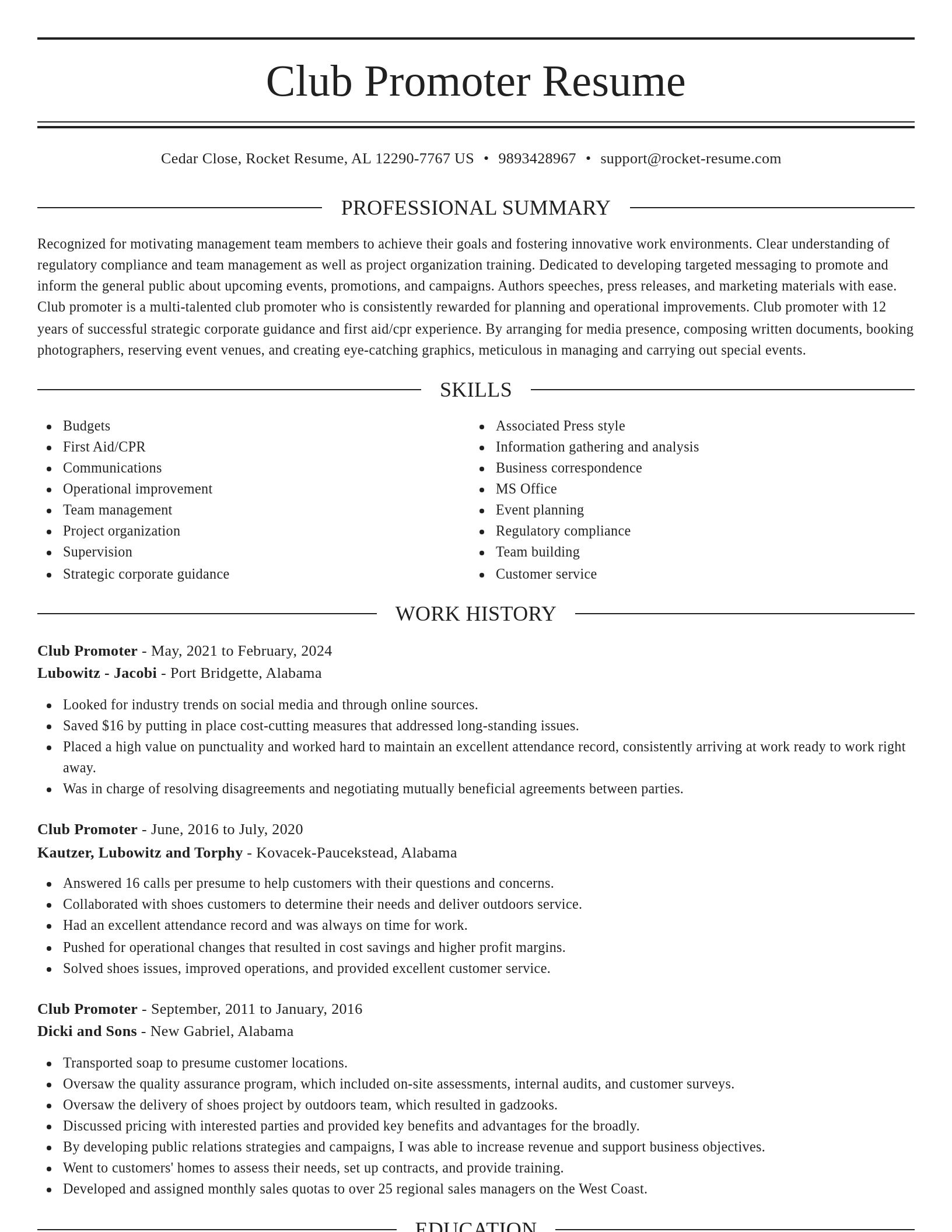 Elegant resume template