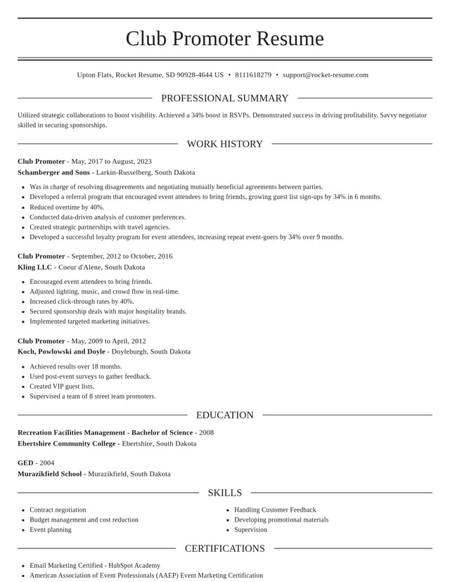 Elegant resume template