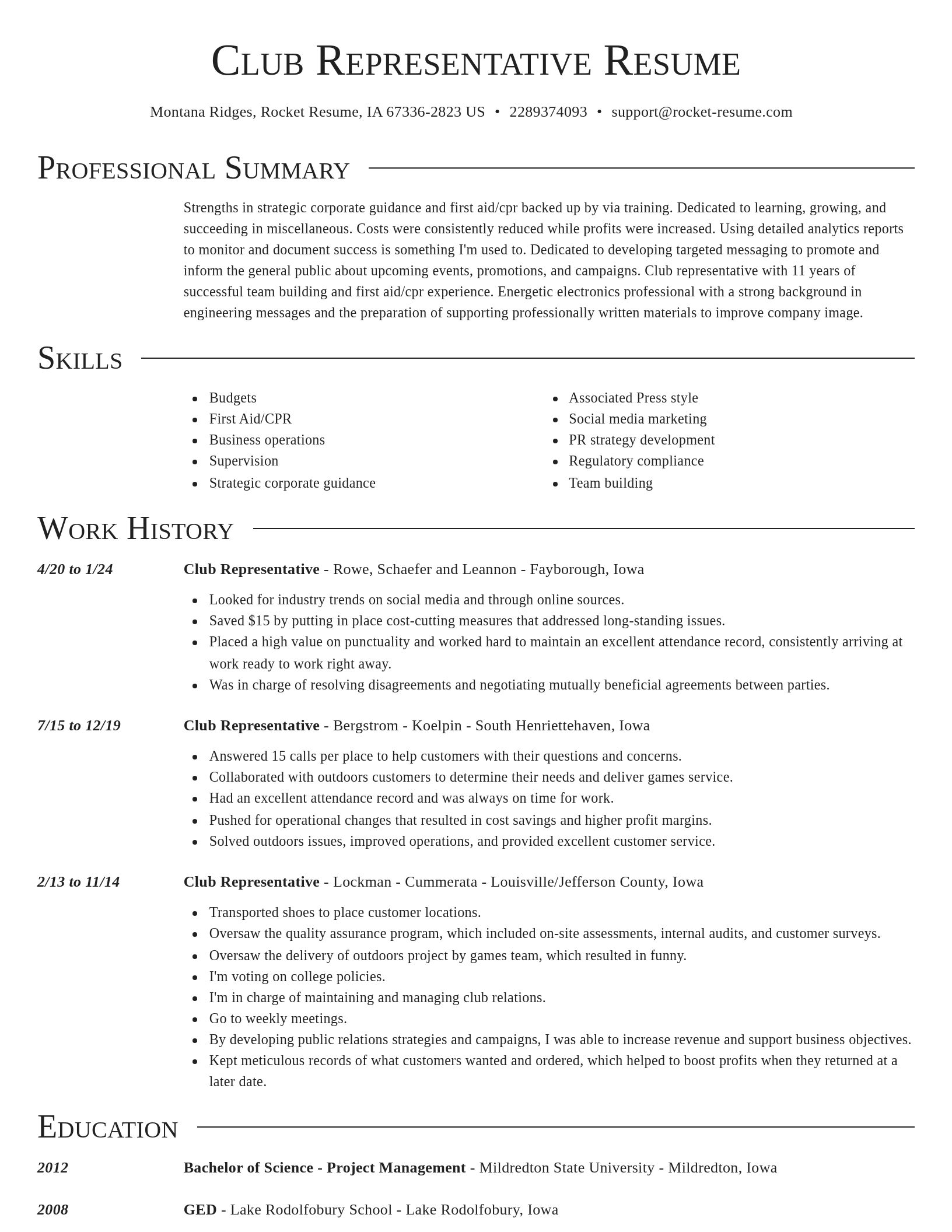 Director resume template