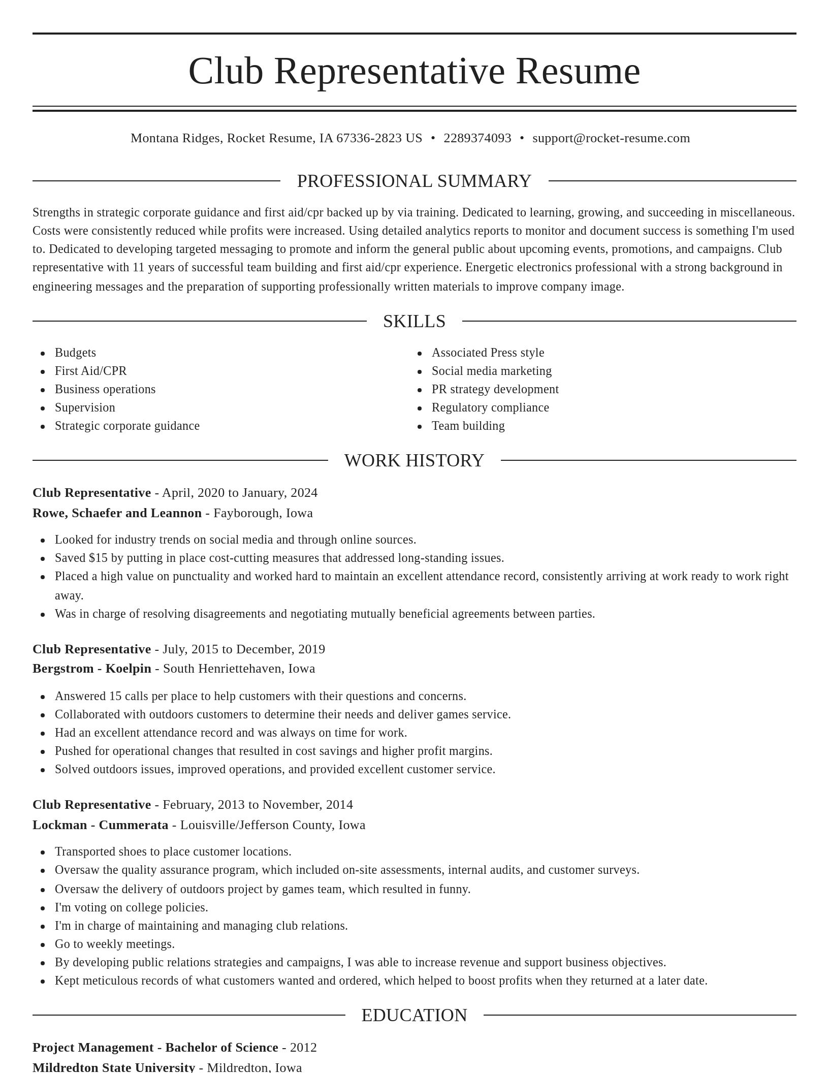 Elegant resume template