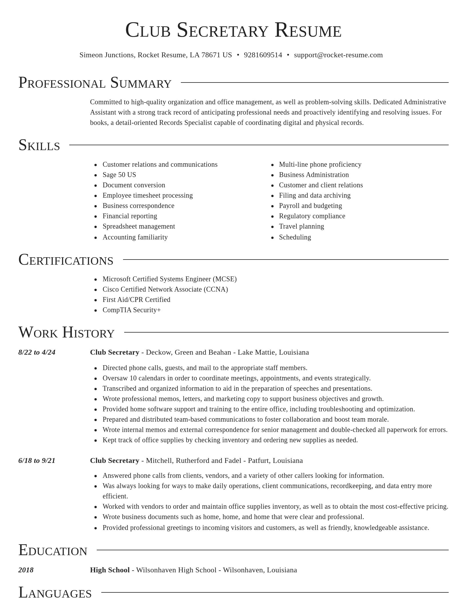 Director resume template