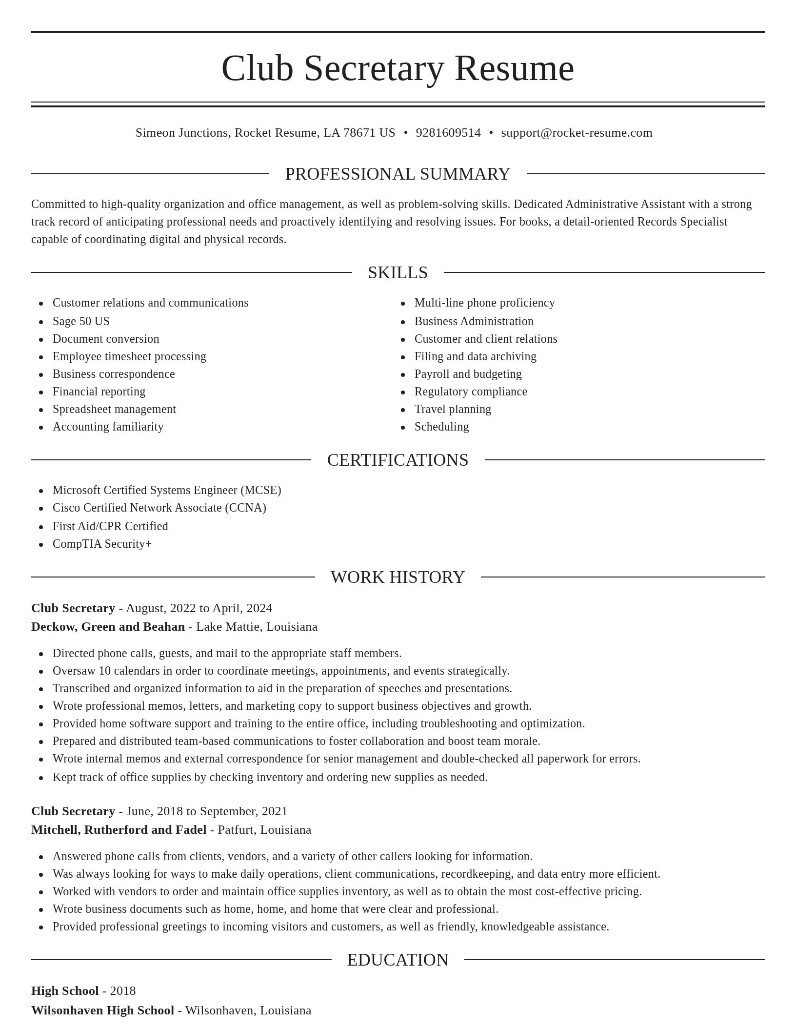Elegant resume template