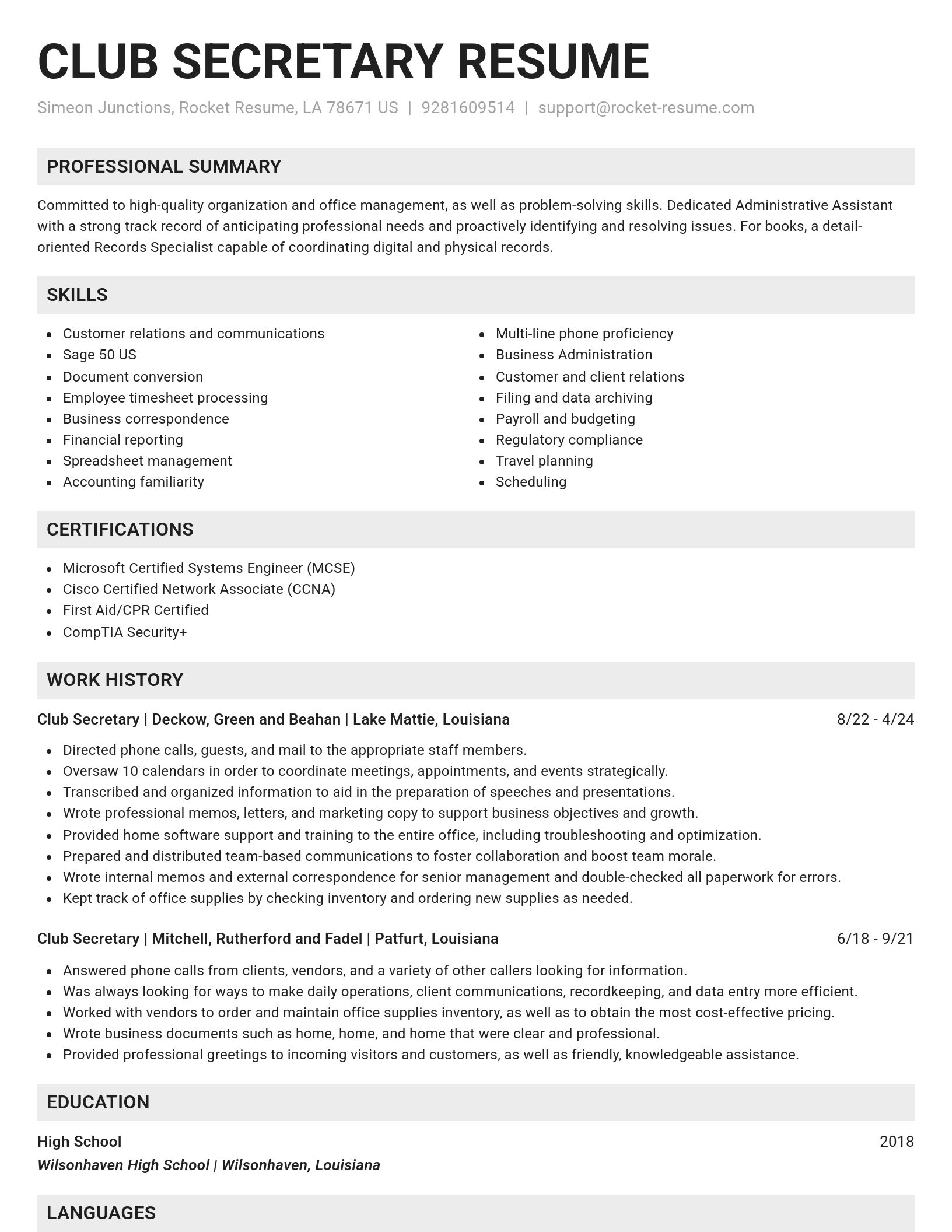 Genius resume template