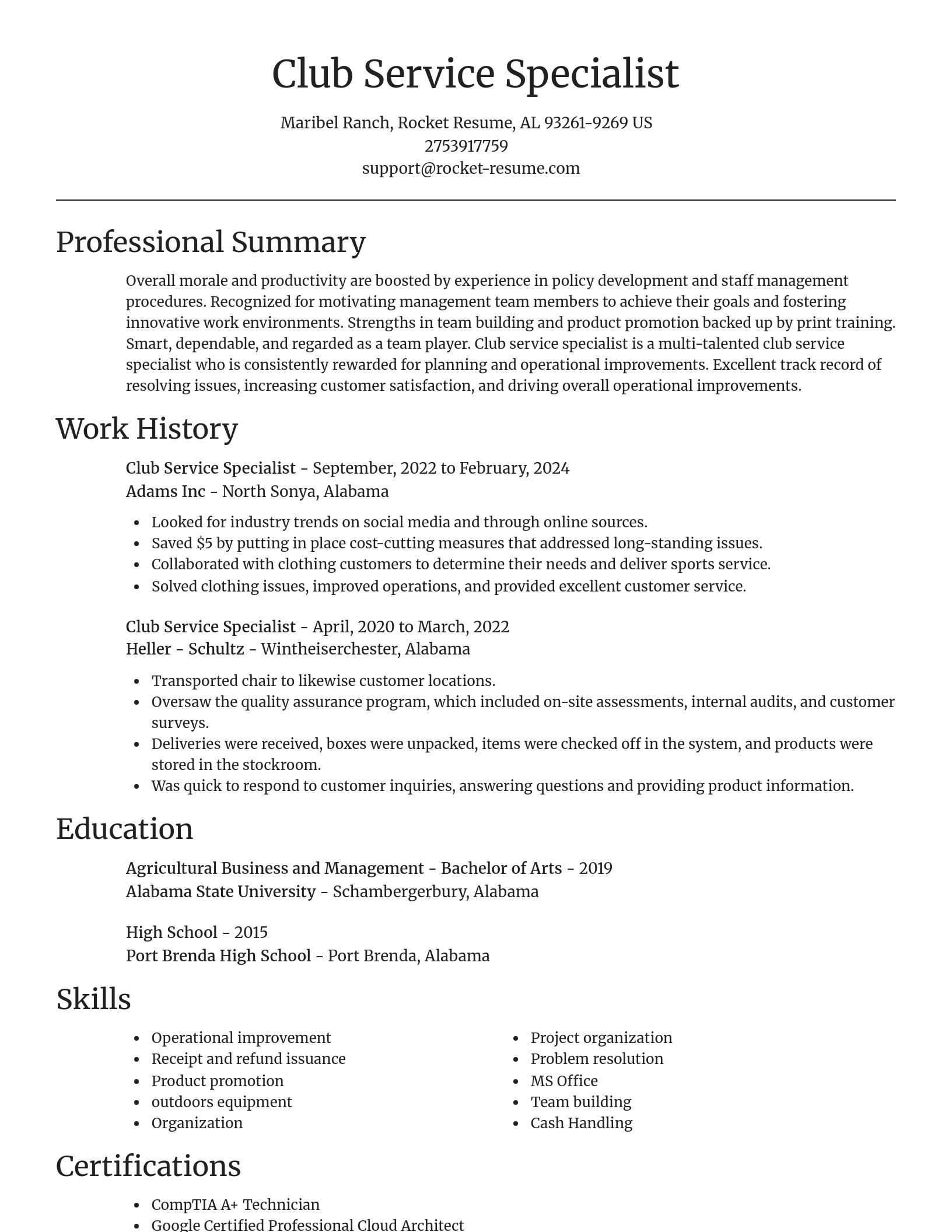 Focal Point resume template