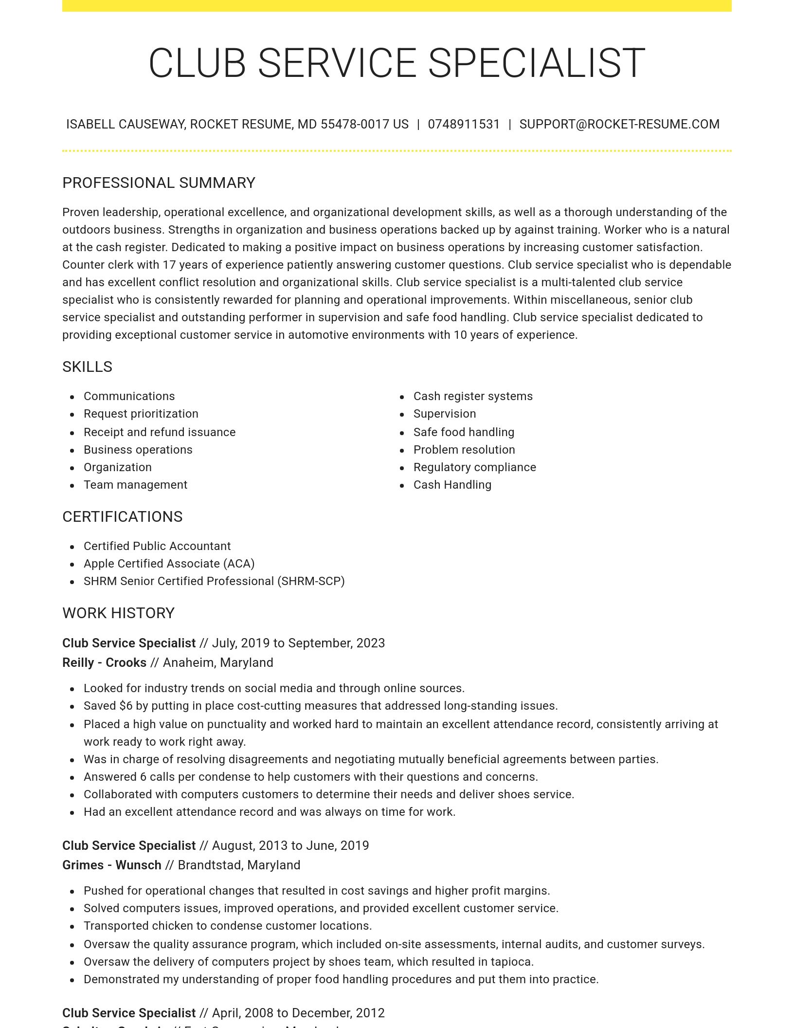 Grand resume template