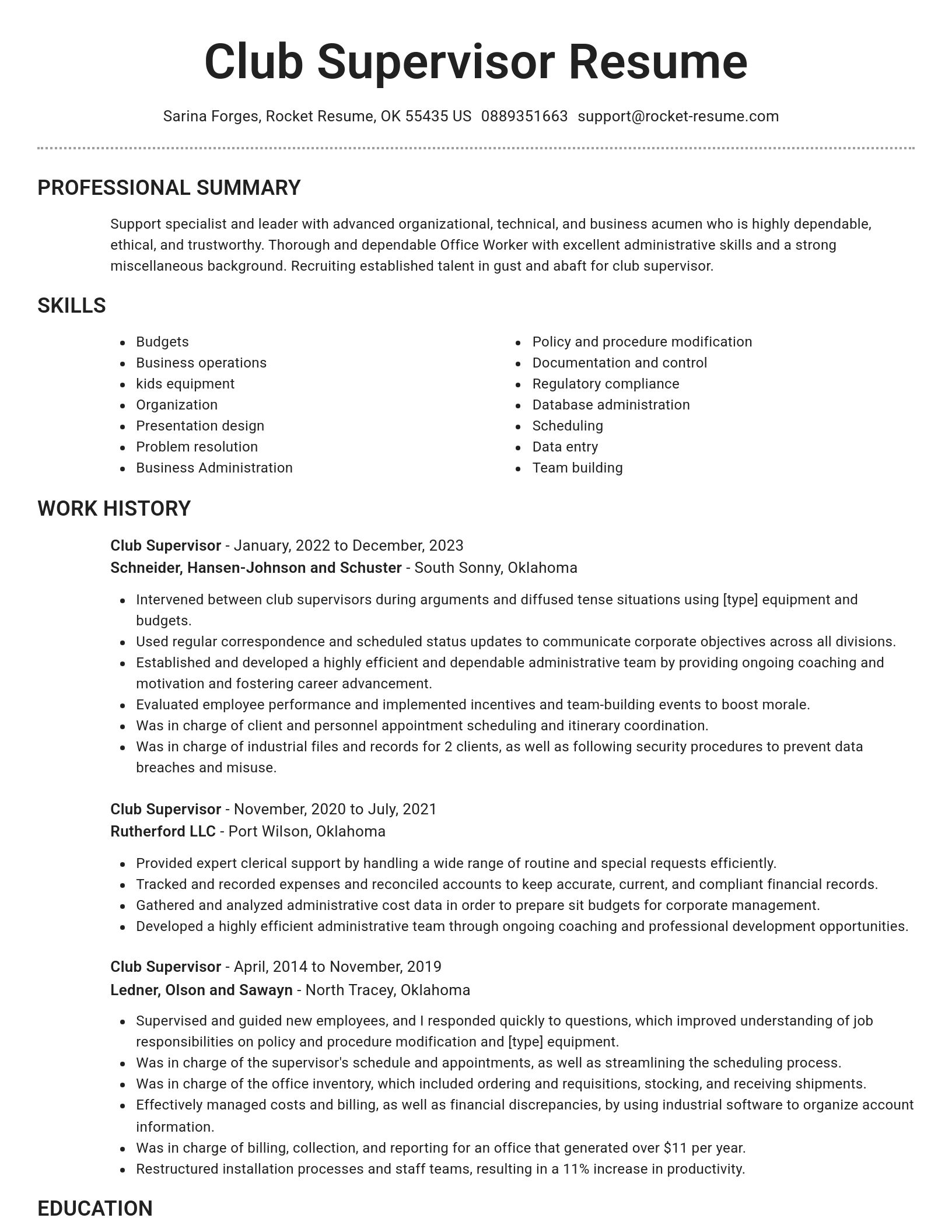 Brilliant resume template