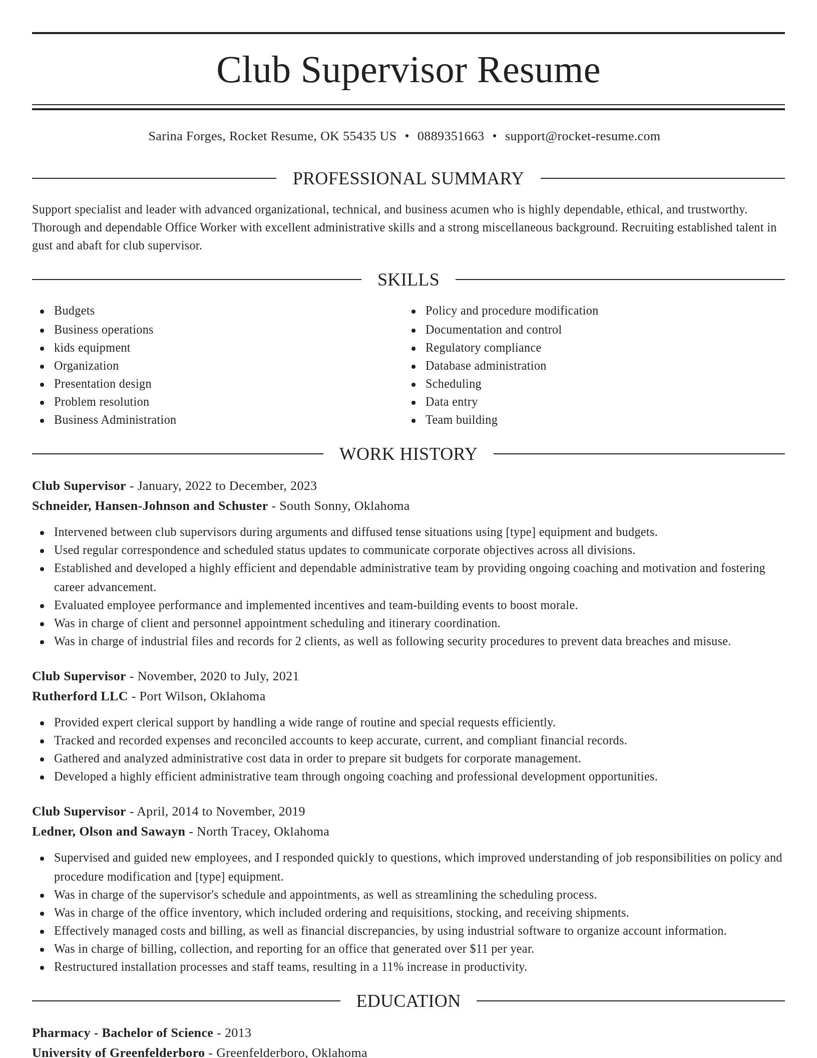 Elegant resume template