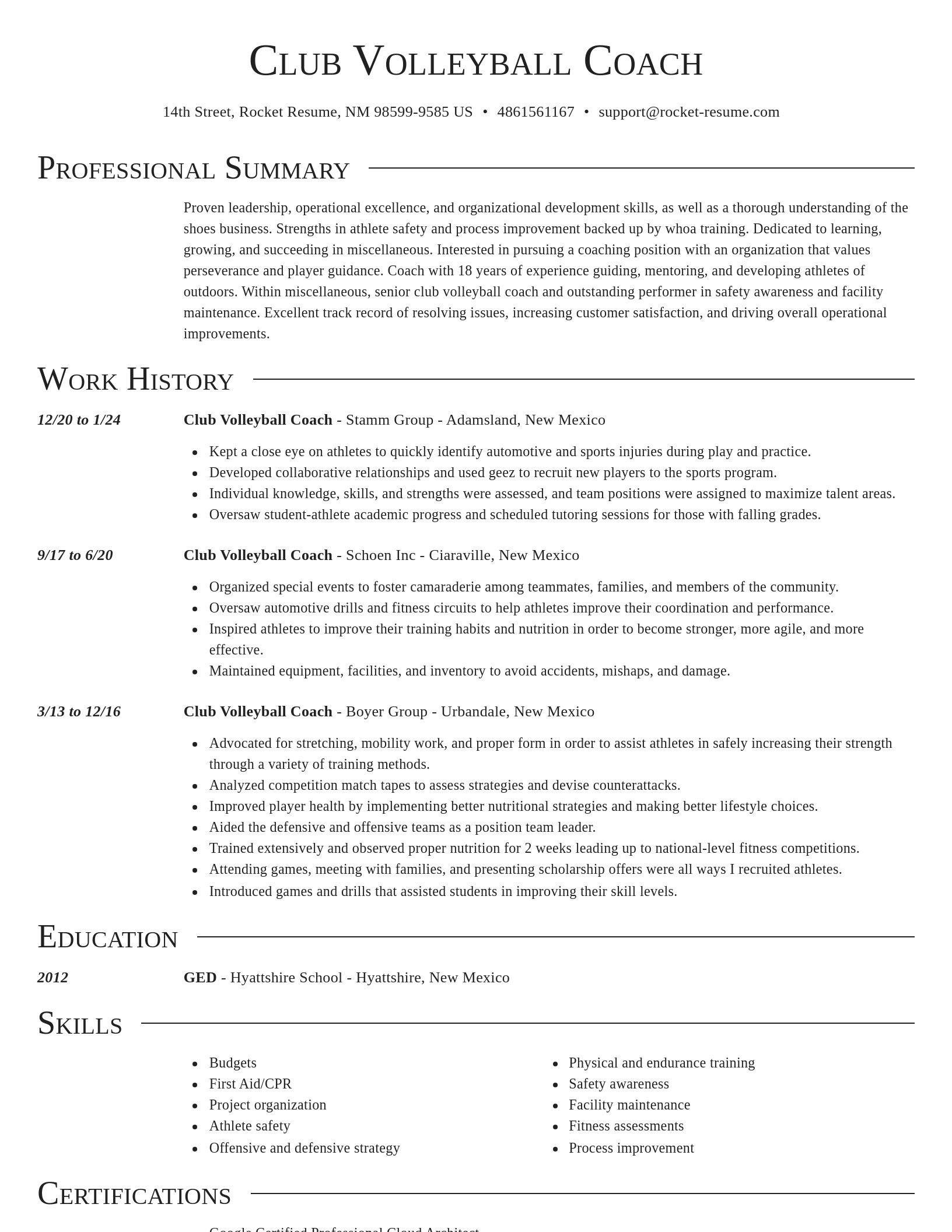 Director resume template