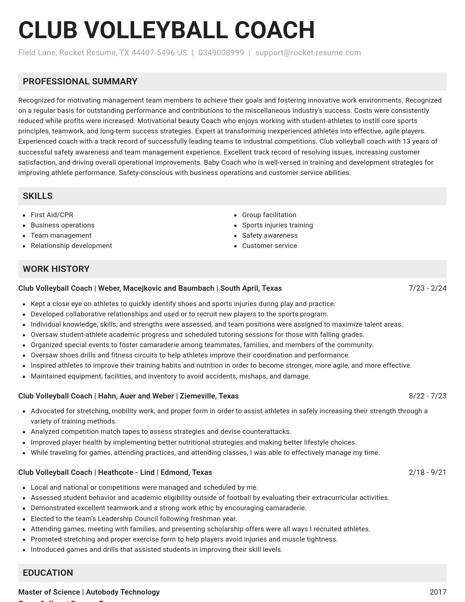 Genius resume template