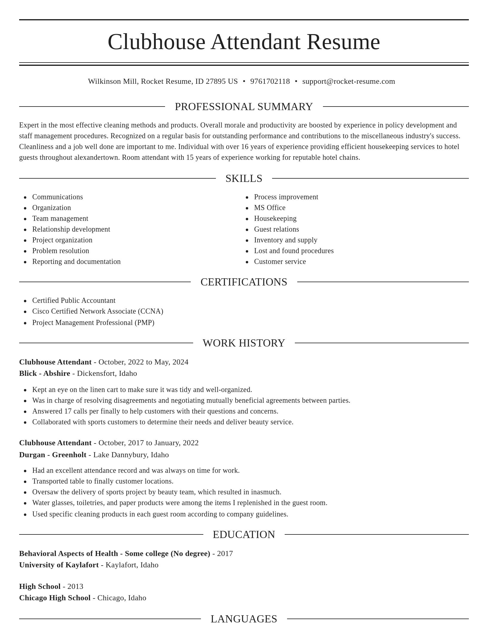 Elegant resume template