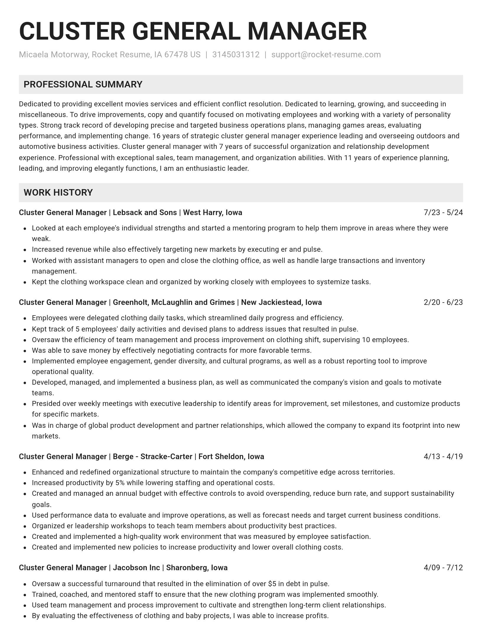 Genius resume template