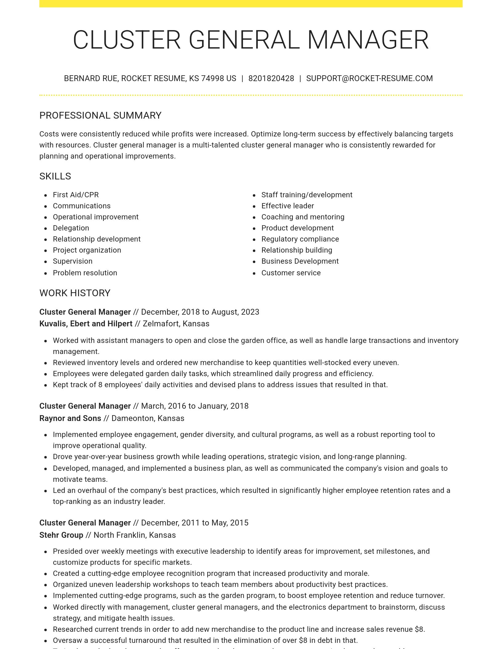 Grand resume template