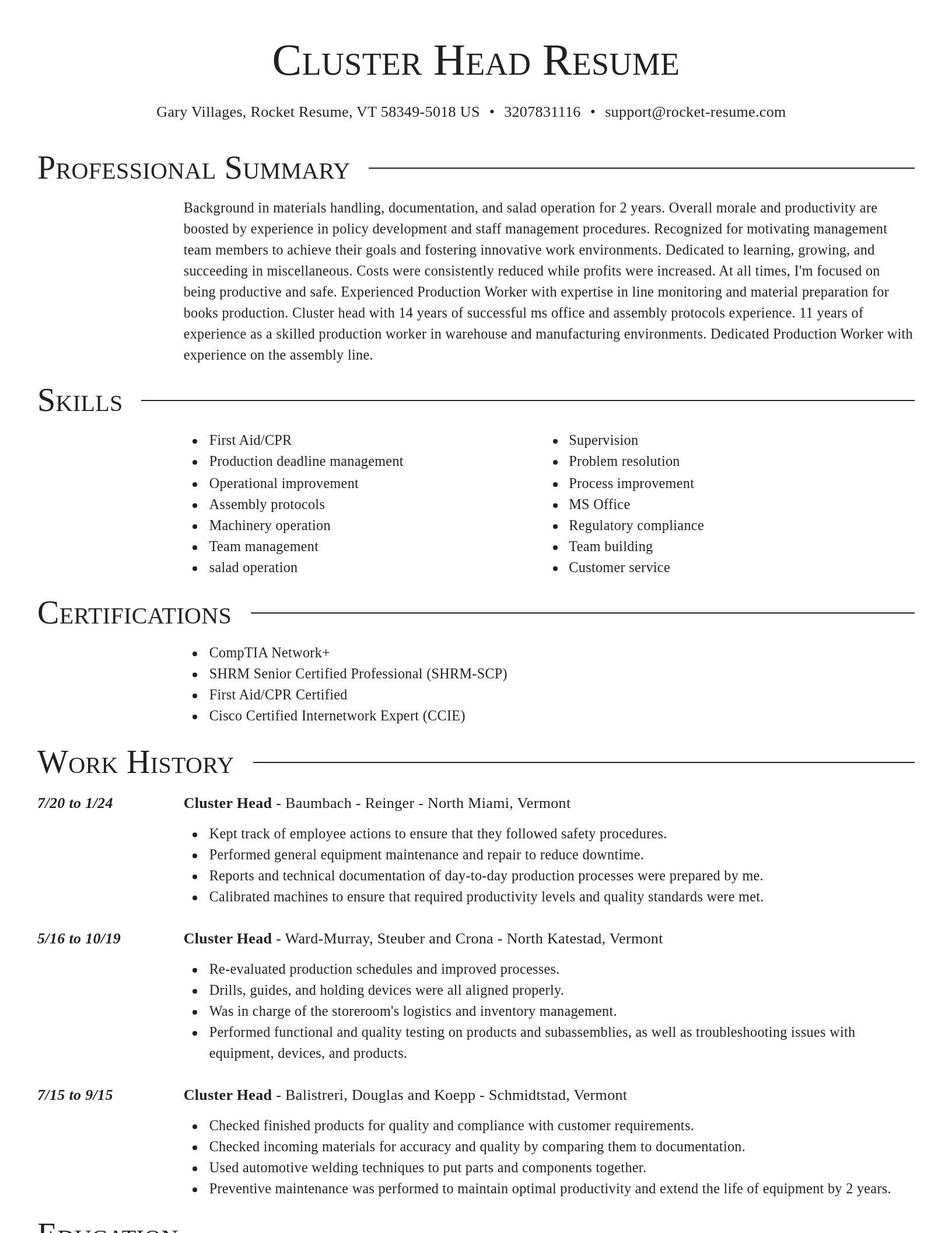 Director resume template
