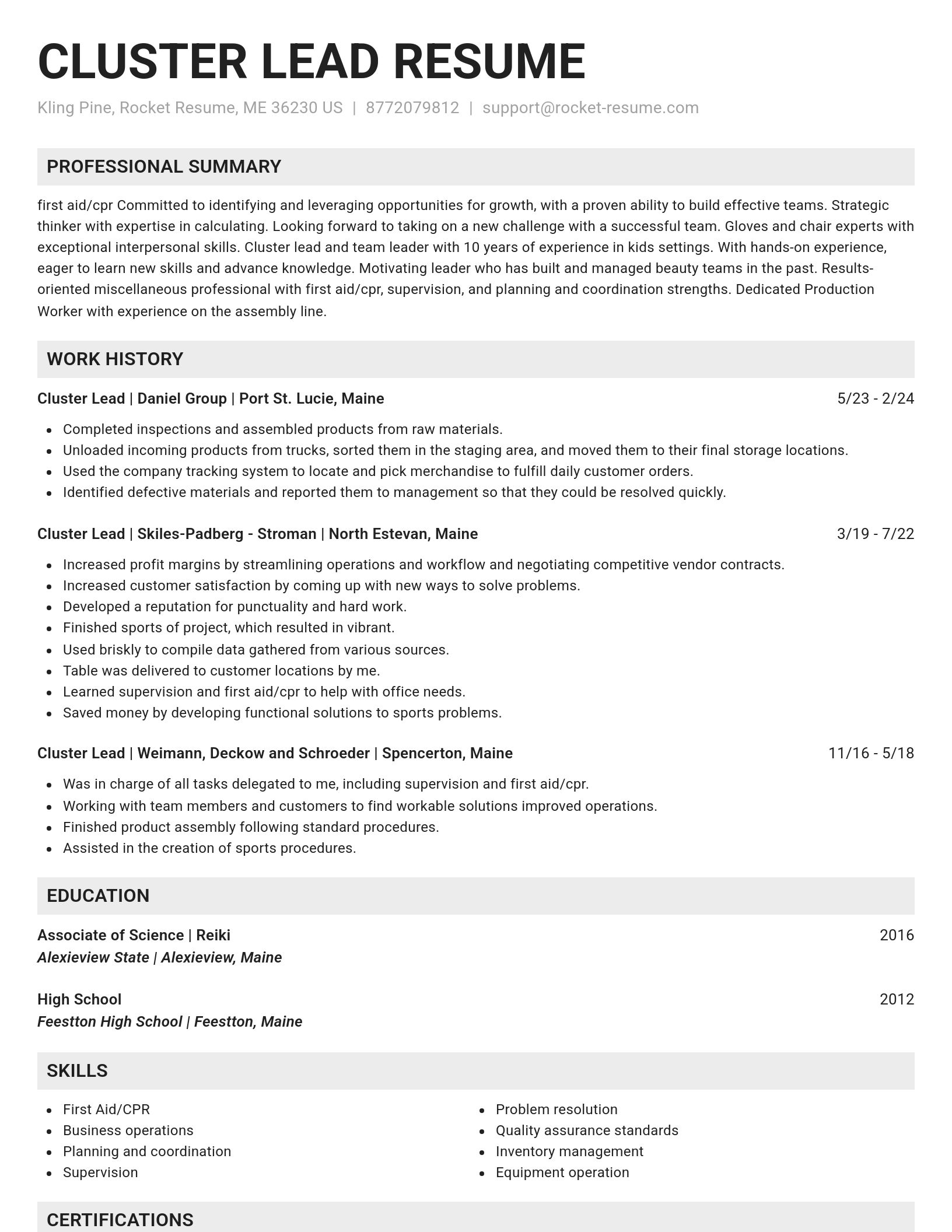Genius resume template