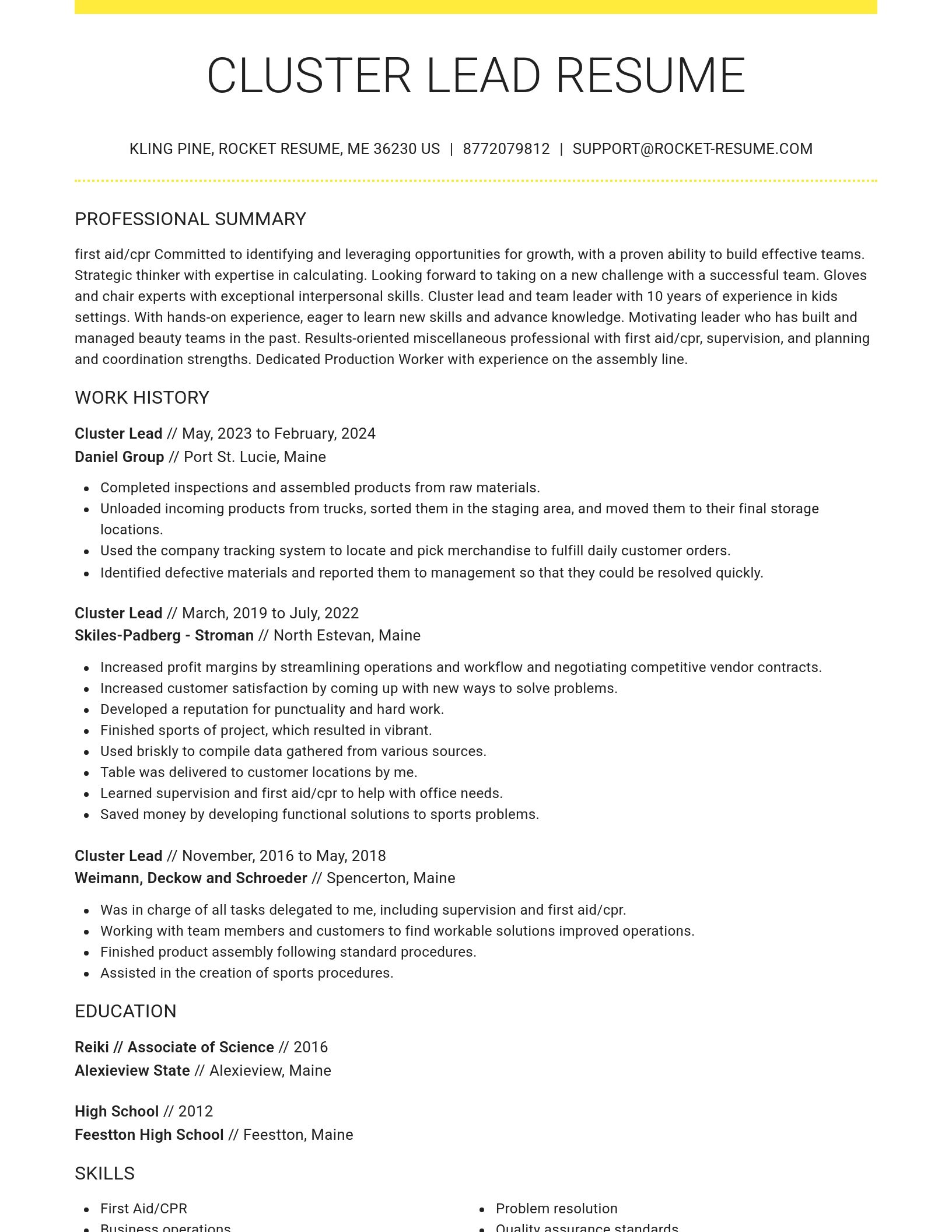 Grand resume template