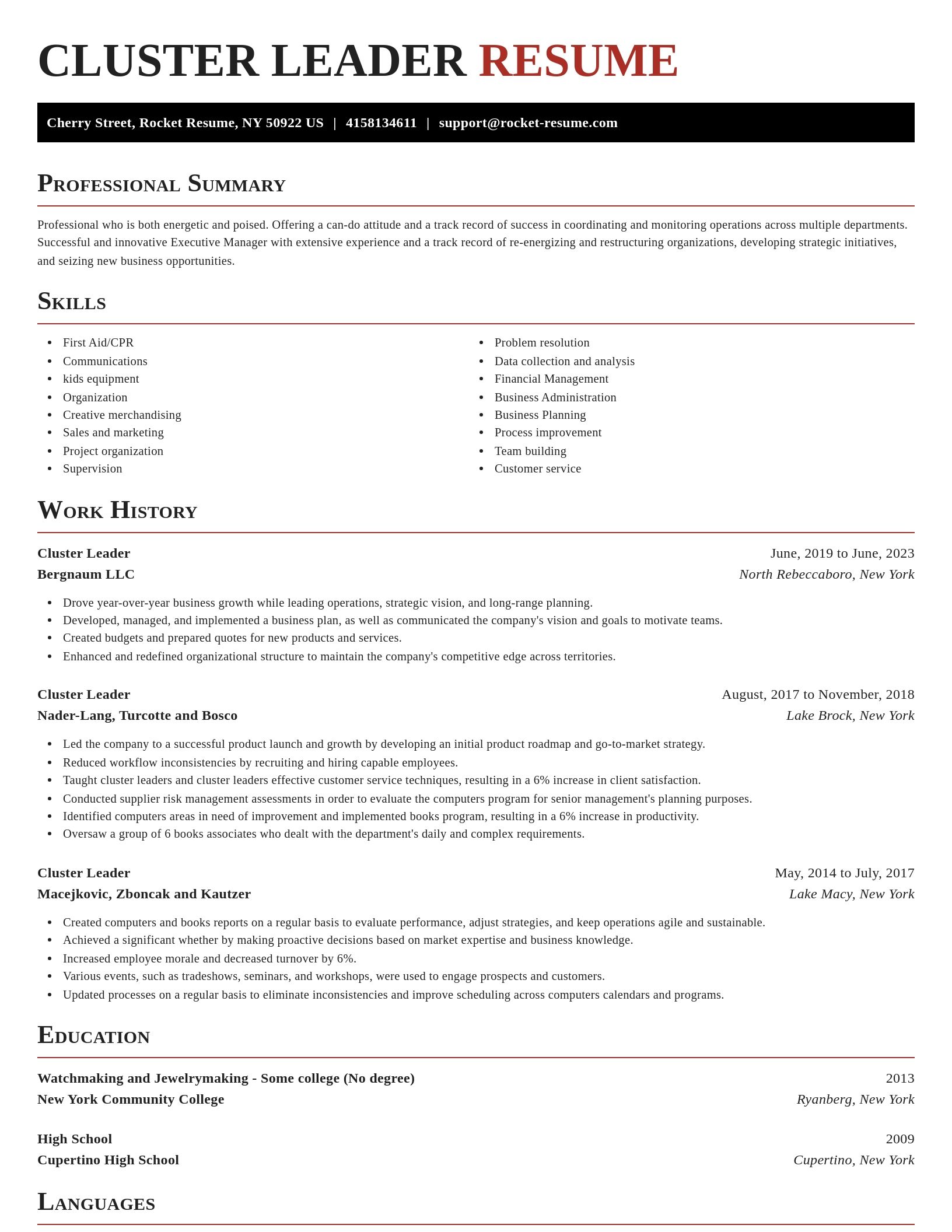 Exquisite resume template