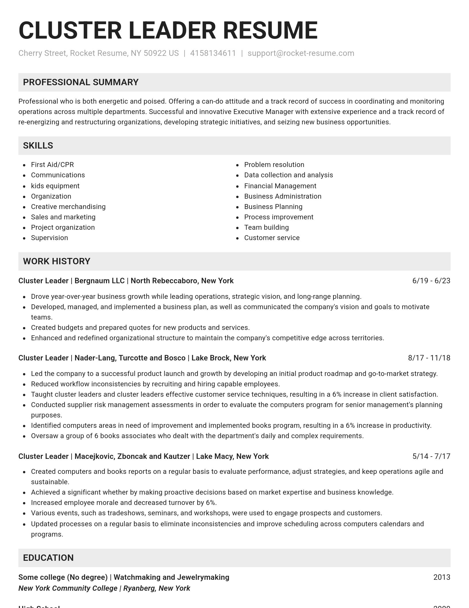 Genius resume template