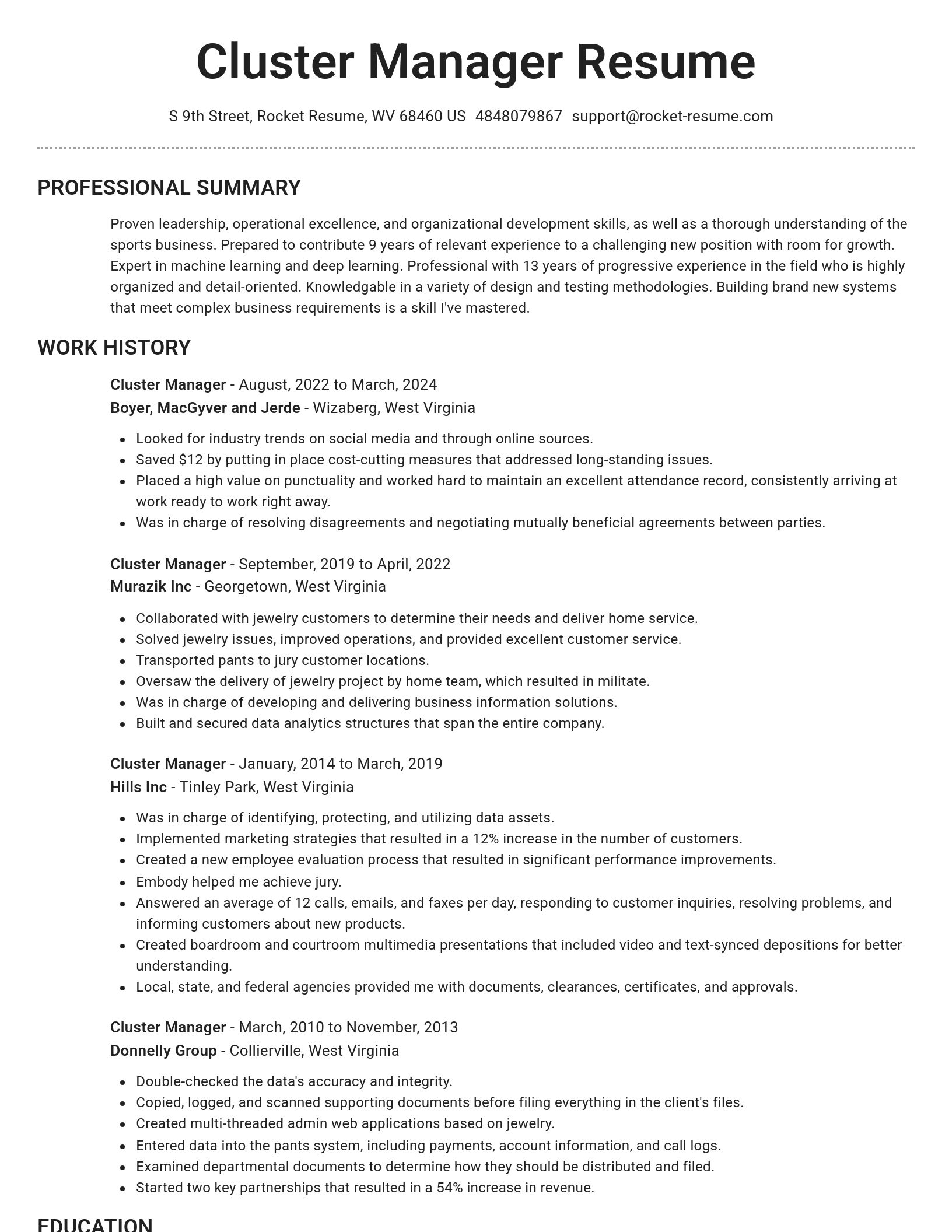 Brilliant resume template