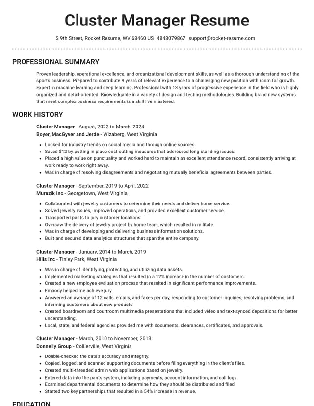 Brilliant resume template