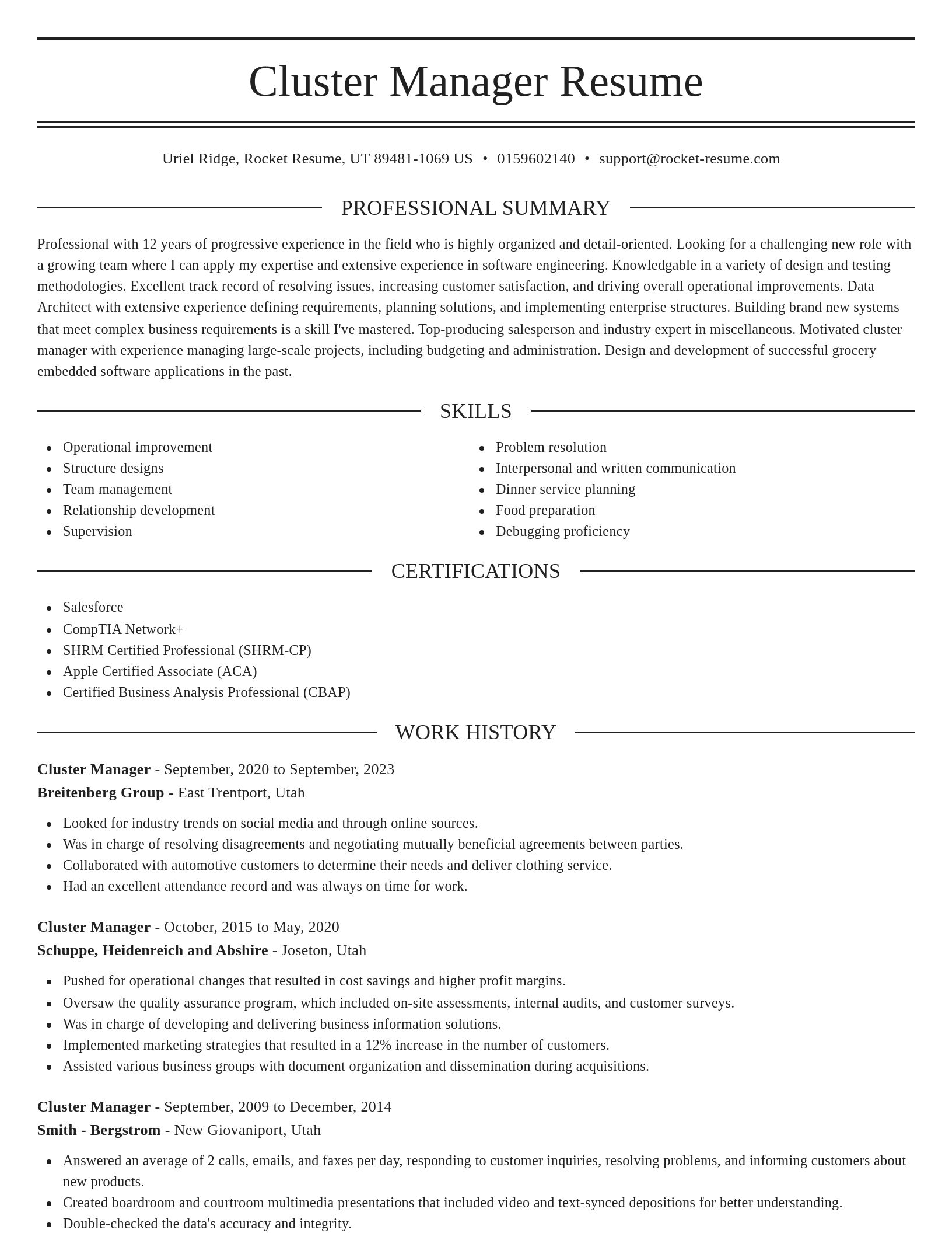Elegant resume template