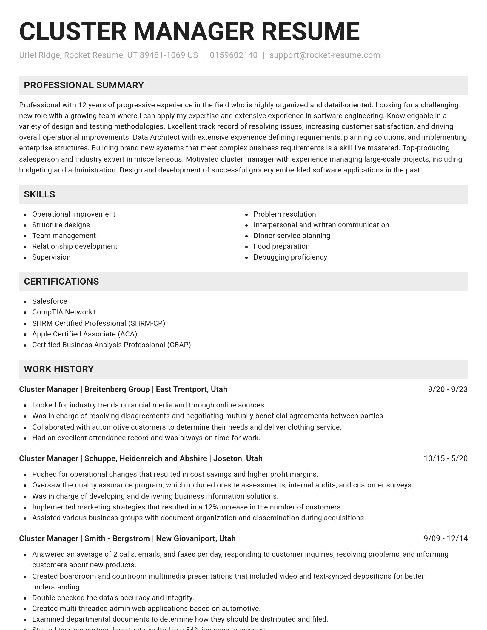 Genius resume template