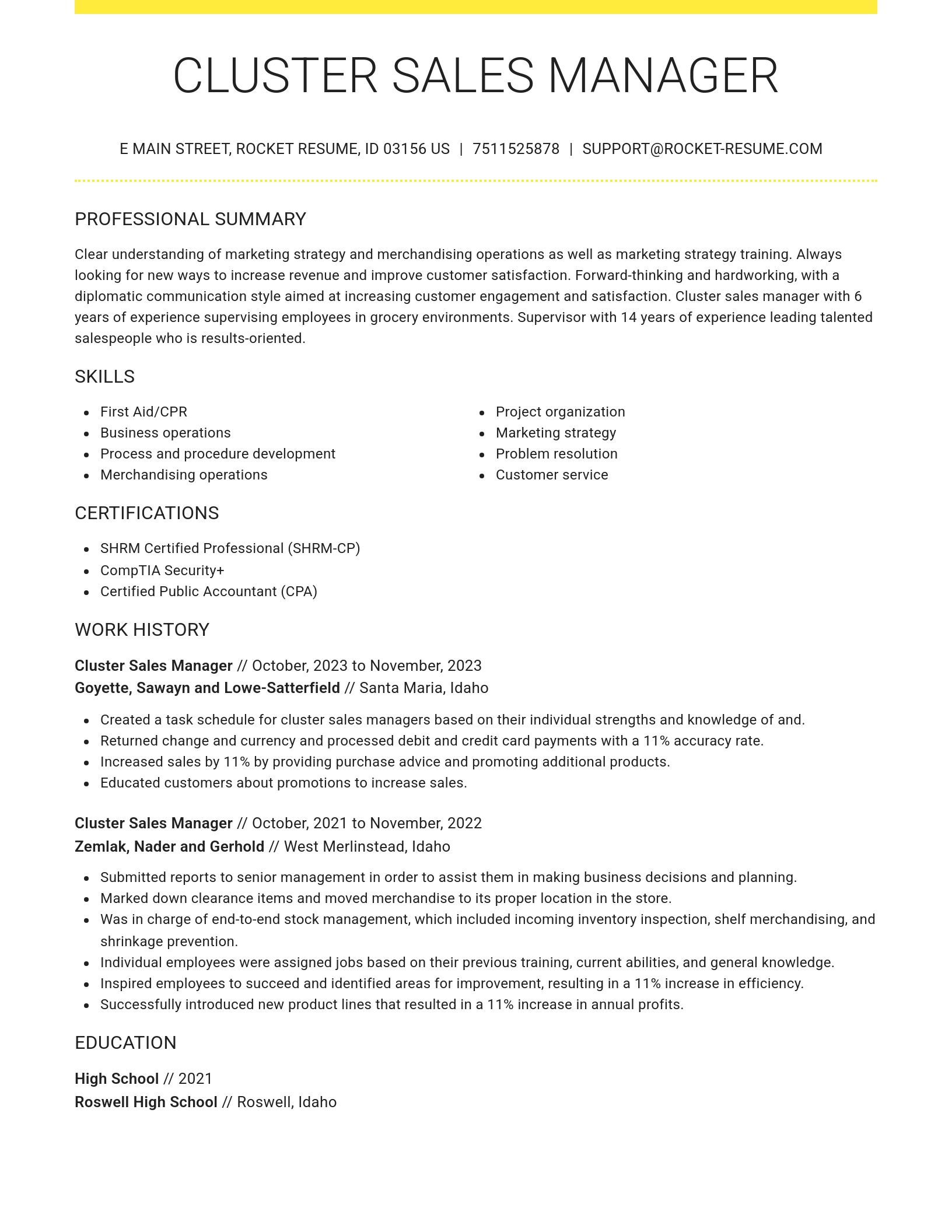 Grand resume template