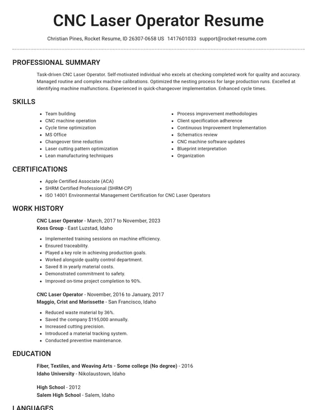Brilliant resume template