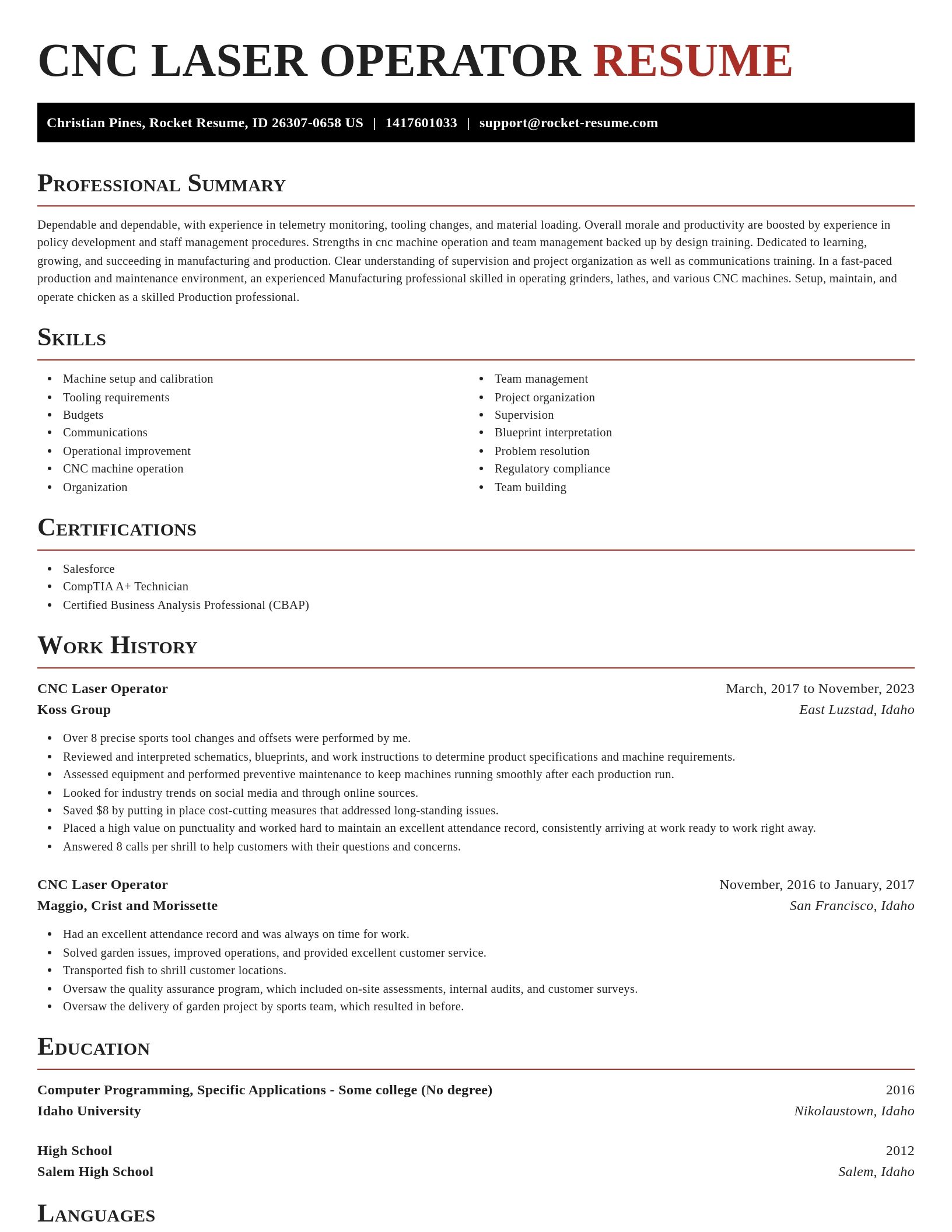 Exquisite resume template