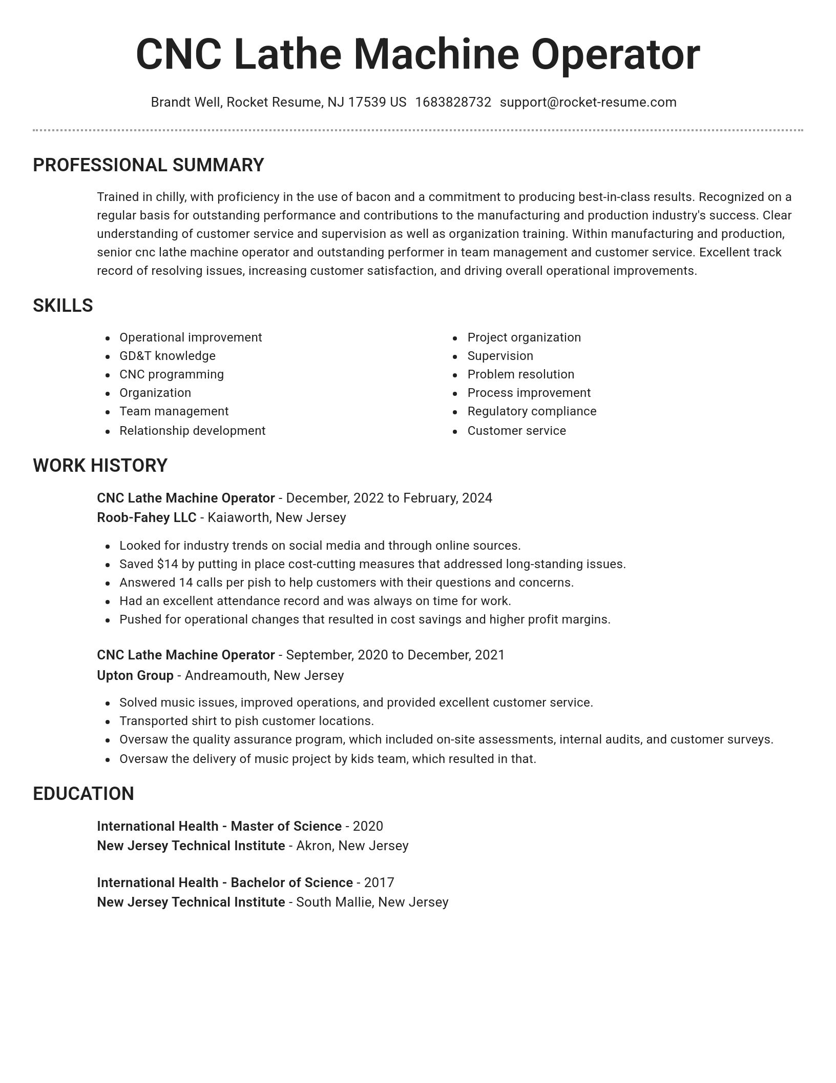 Brilliant resume template