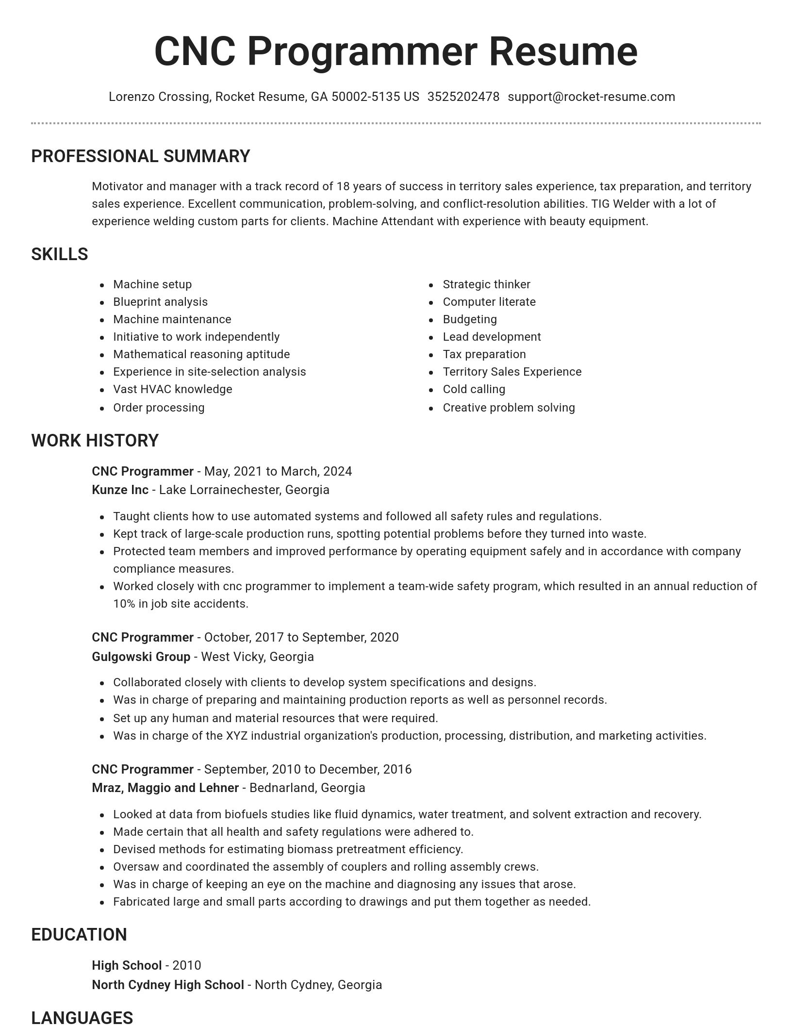 Brilliant resume template