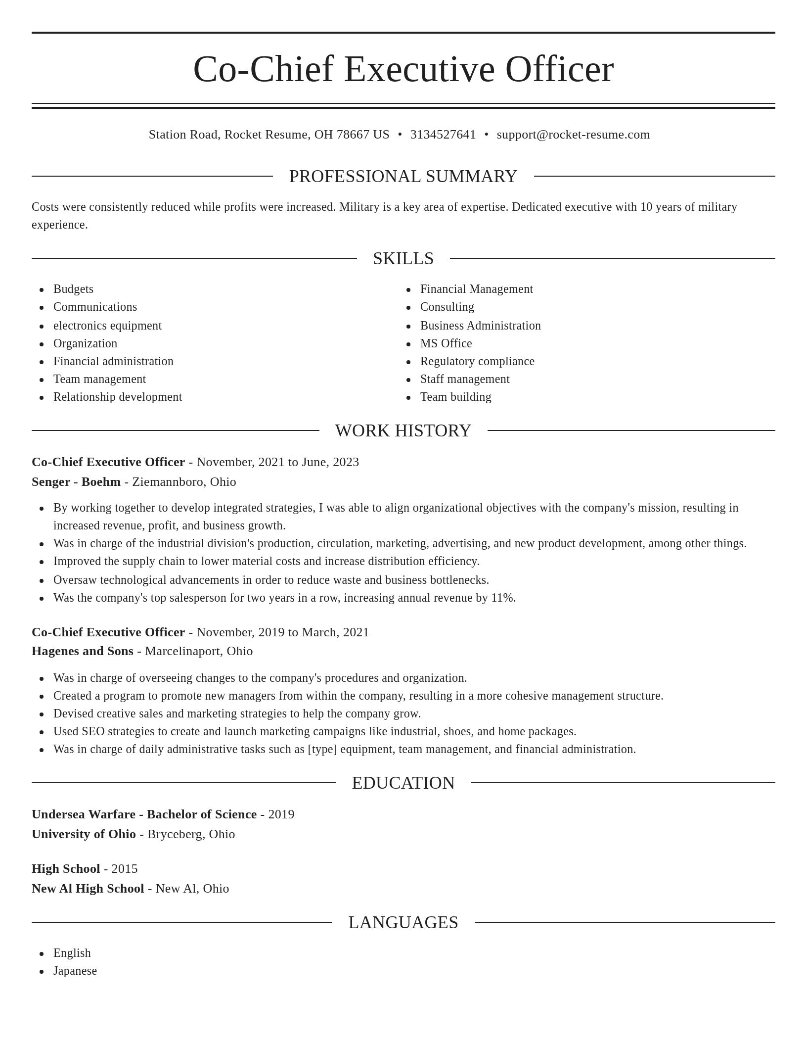 Elegant resume template