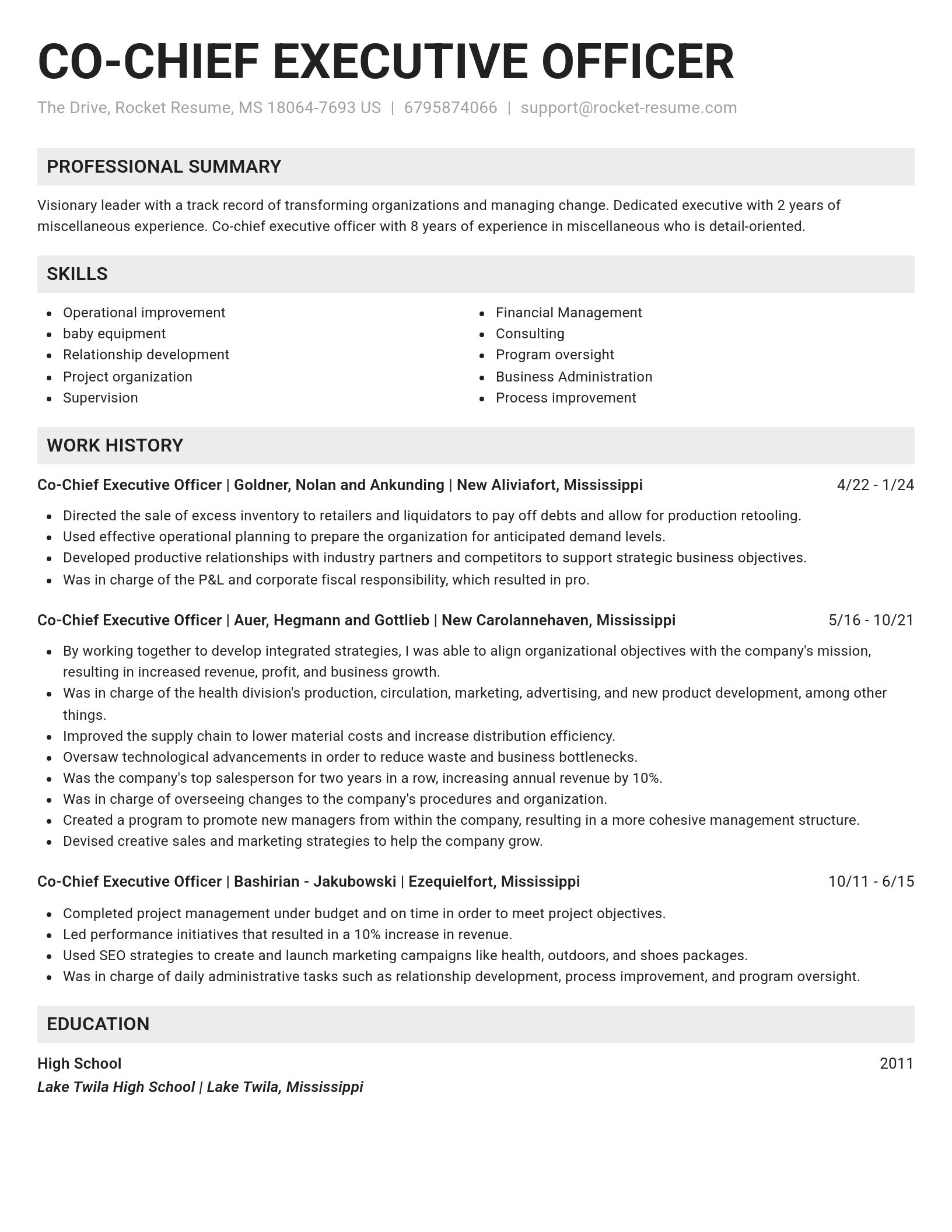 Genius resume template